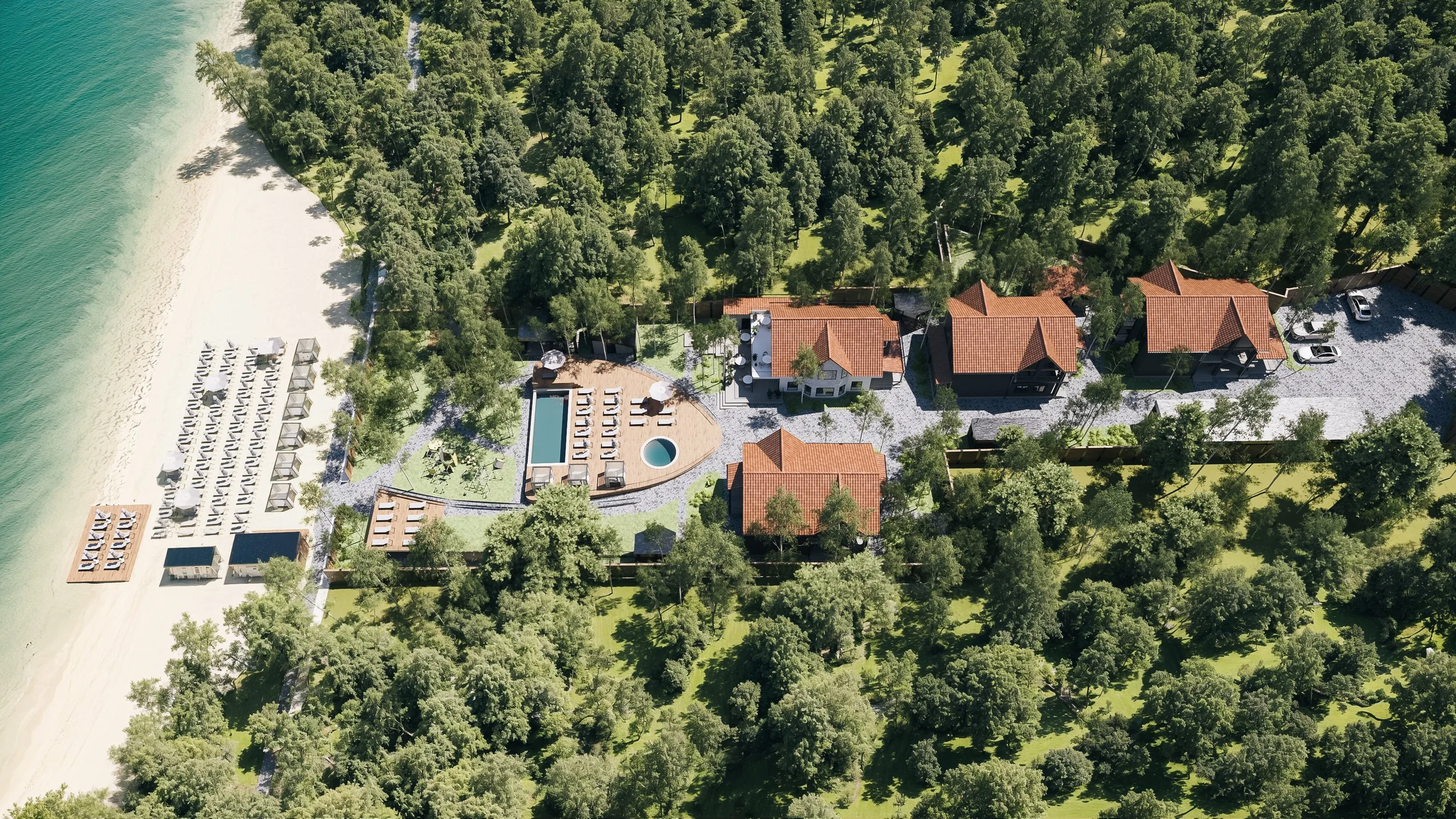 Дизайн інтер’єру ресторану Gloria Hotel у Шацьку, Україна — iMar Bureau
