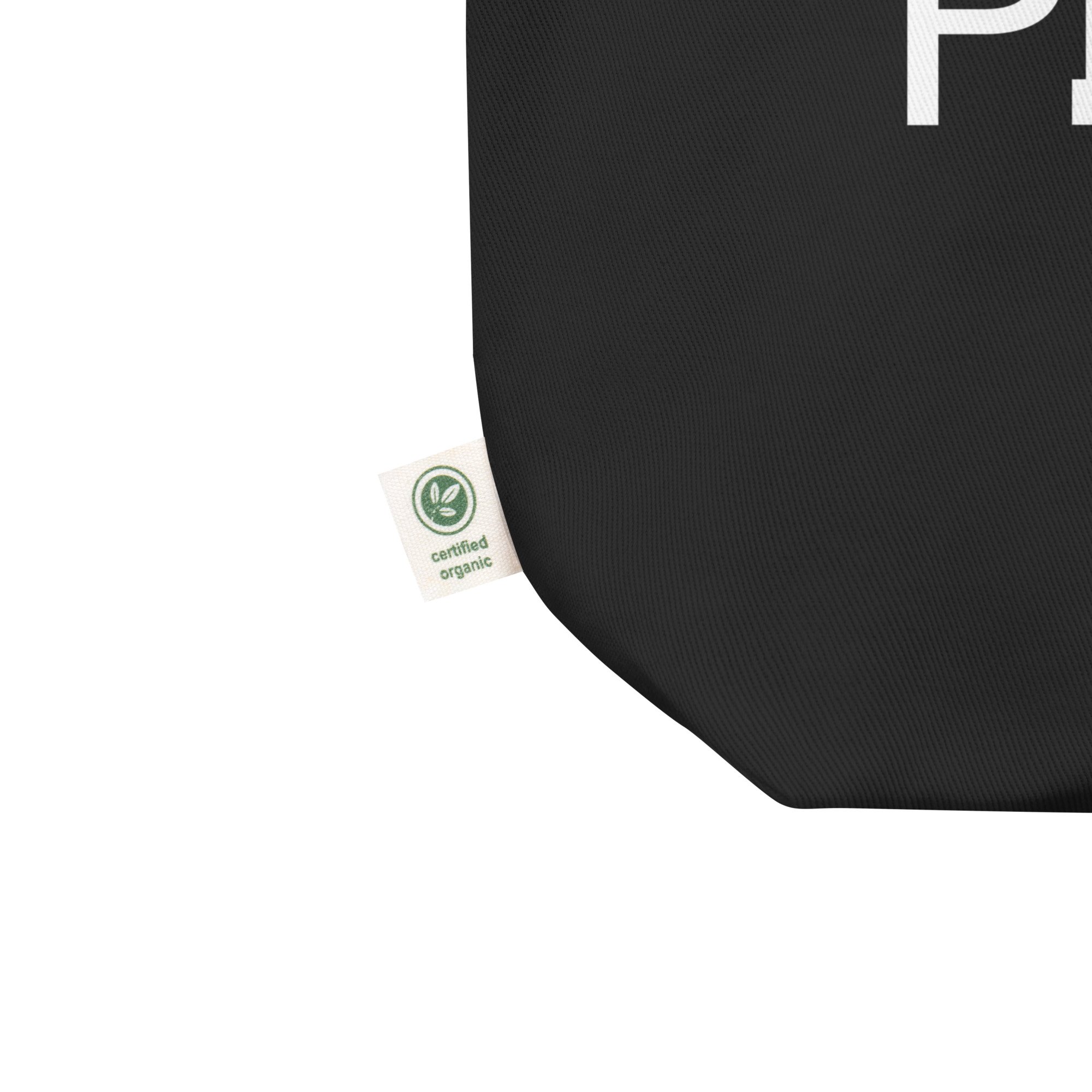 Eco-friendly tote bag with the word “PEACE” printed on the front — spacious, reusable, and perfect for daily use