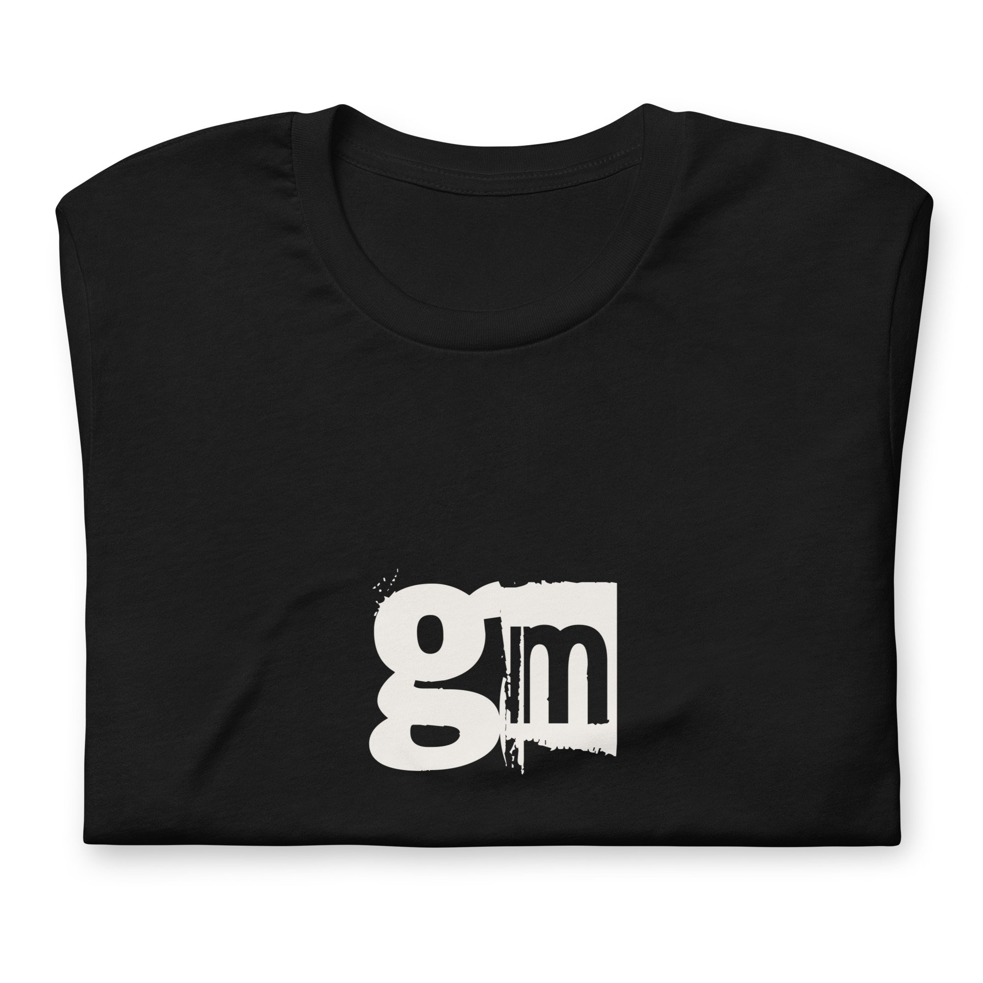 Good morning t-shirt with white print, gm t-shirt with white print