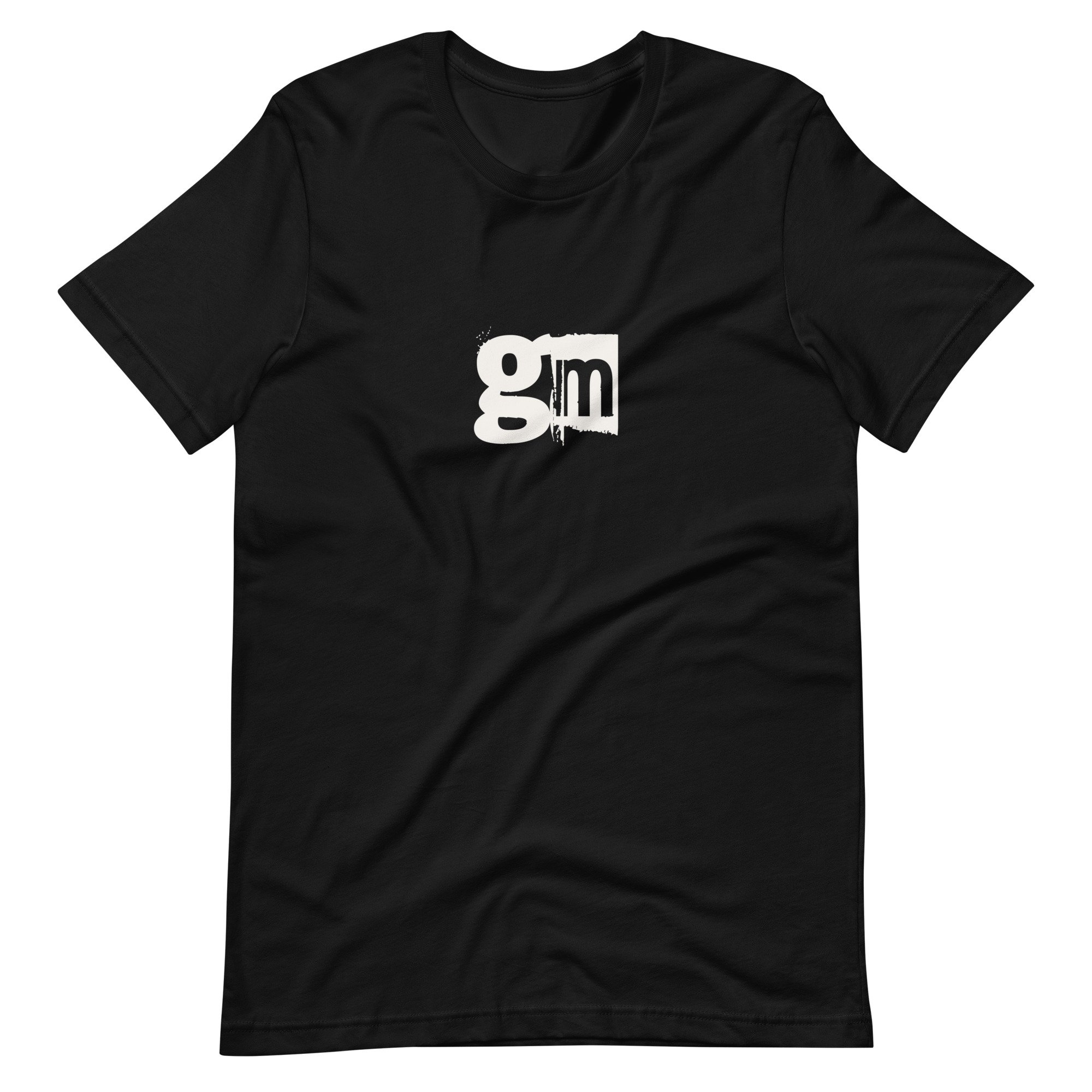 Good morning t-shirt with white print, gm t-shirt with white print
