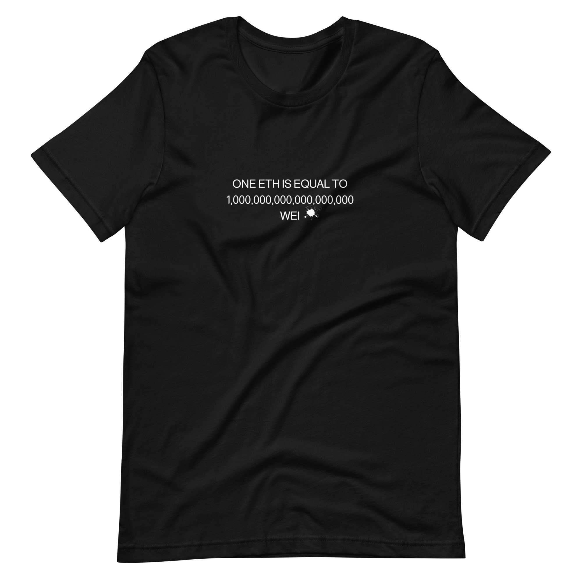 Ethereum crypto t-shirt with white print