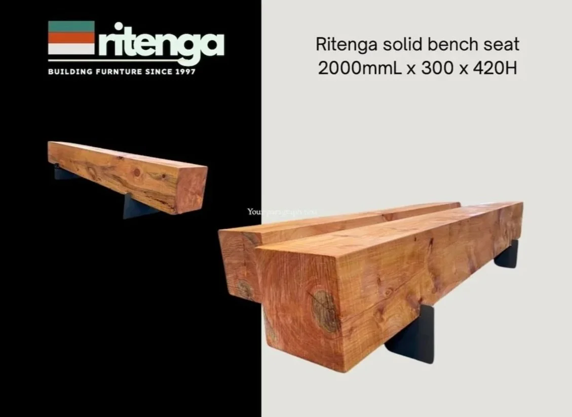 Ritenga Bench seat 2000mL x 300mmW(leg 400MM) x 440mmH