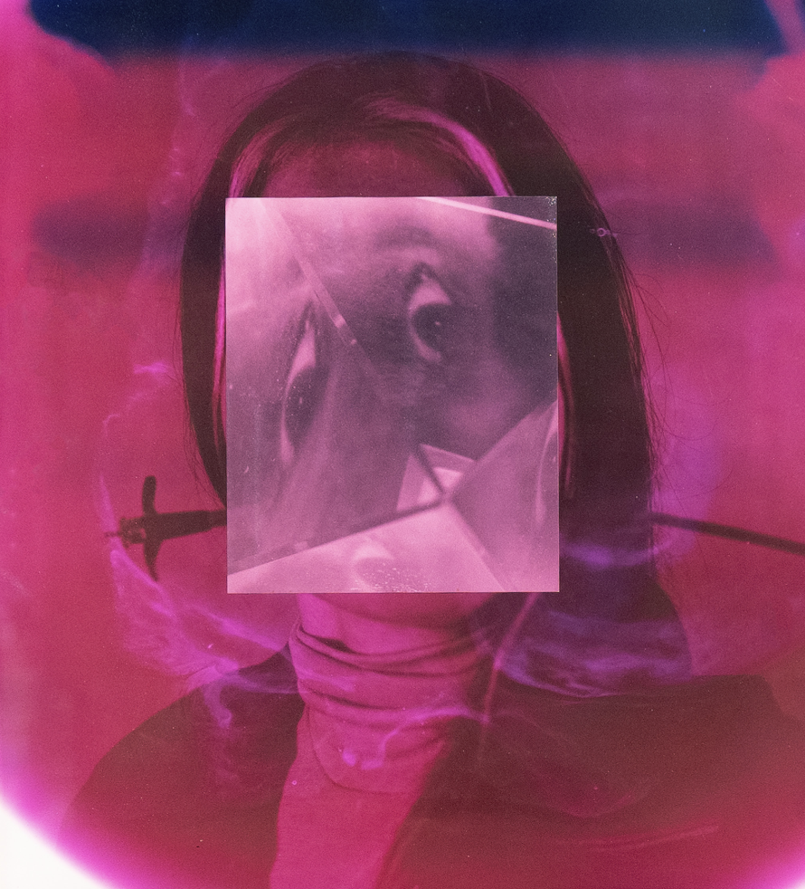 Magic Eye, C-Type print (20x24") + collaged C-Type print (8x10"), 2024