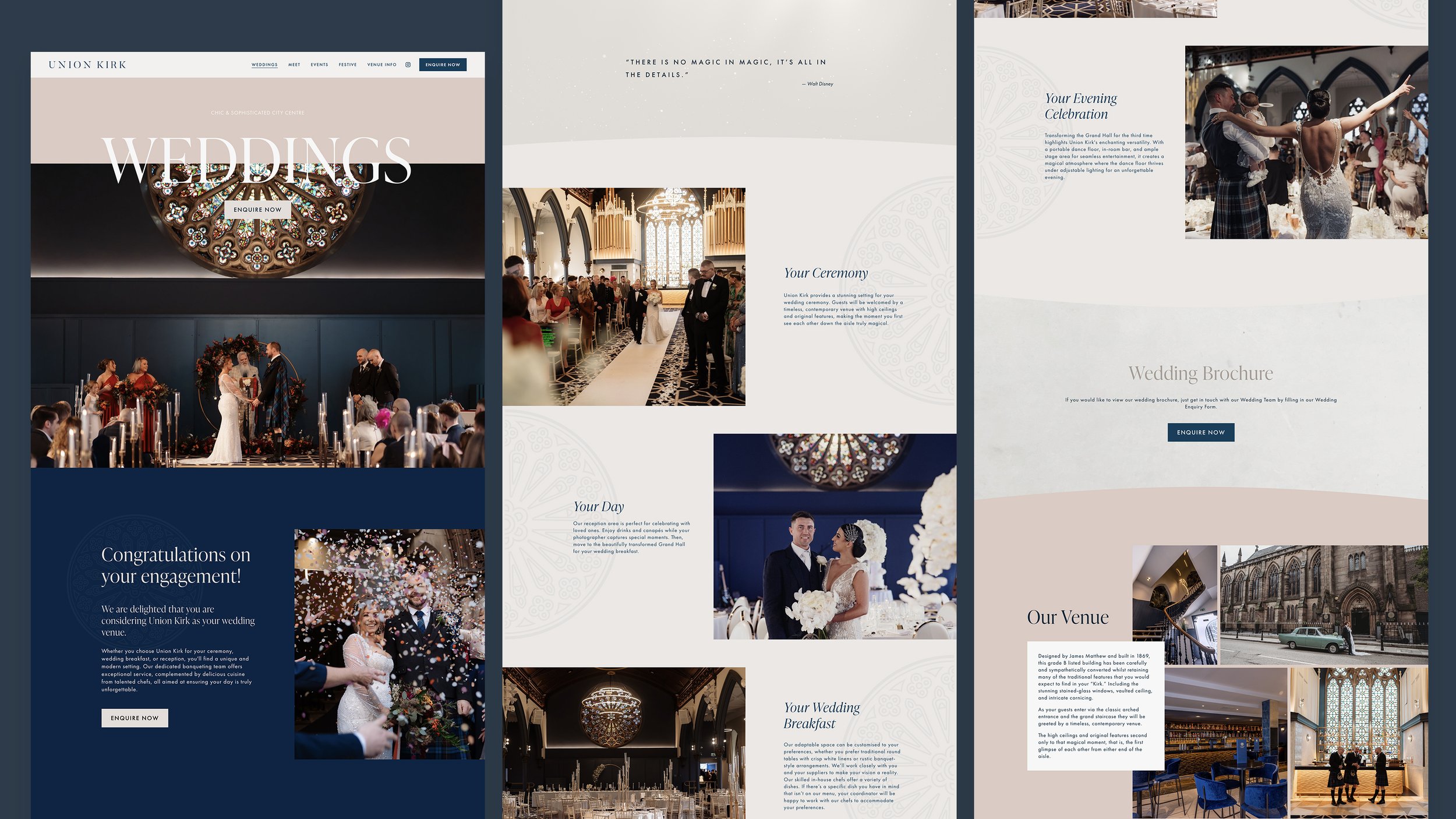 Weddings webpage design