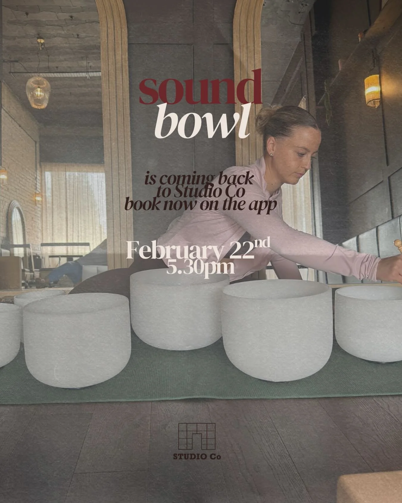 Our Stretch to Sound class is where gentle movement meets crystal bowl sound baths &mdash; designed to release tension, calm the nervous system and leave you feeling properly reset.

Perfect as a Sunday wind-down February 22nd at 5.30pm.
Your body (a