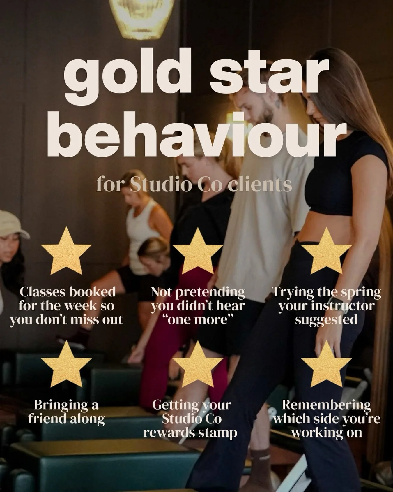 Very good behaviour. Gold stars all round. ⭐️ And, obviously, booking your next class before you&rsquo;ve even left the studio.

#StudioCoPilates #ReformerPilates #PilatesCommunity #studiocorewards