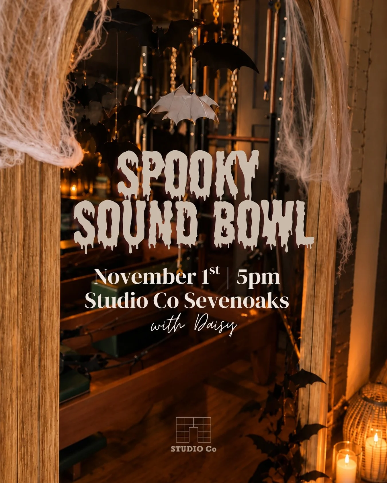 Boo! 👻 We&rsquo;re almost sold out&hellip;

Just two spots left, so be scarily quick if you want in. 🕯️

You snooze, you spookily lose. 👀

Book your spot in the Studio Co app.

#StudioCo #StudioCoPilates #Sevenoaks #soundbowl #SpookySeason