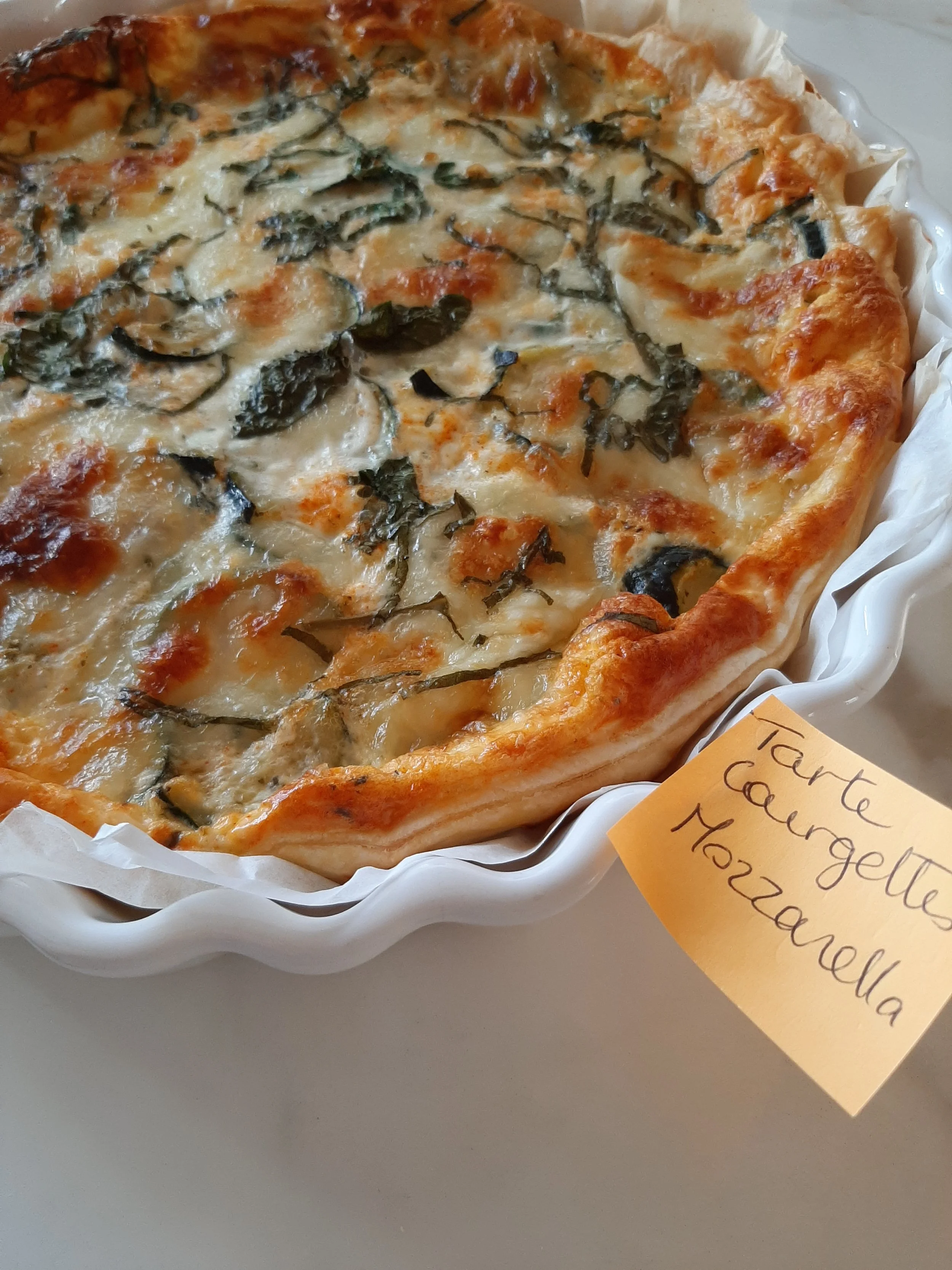 Tarte courgettes mozzarella