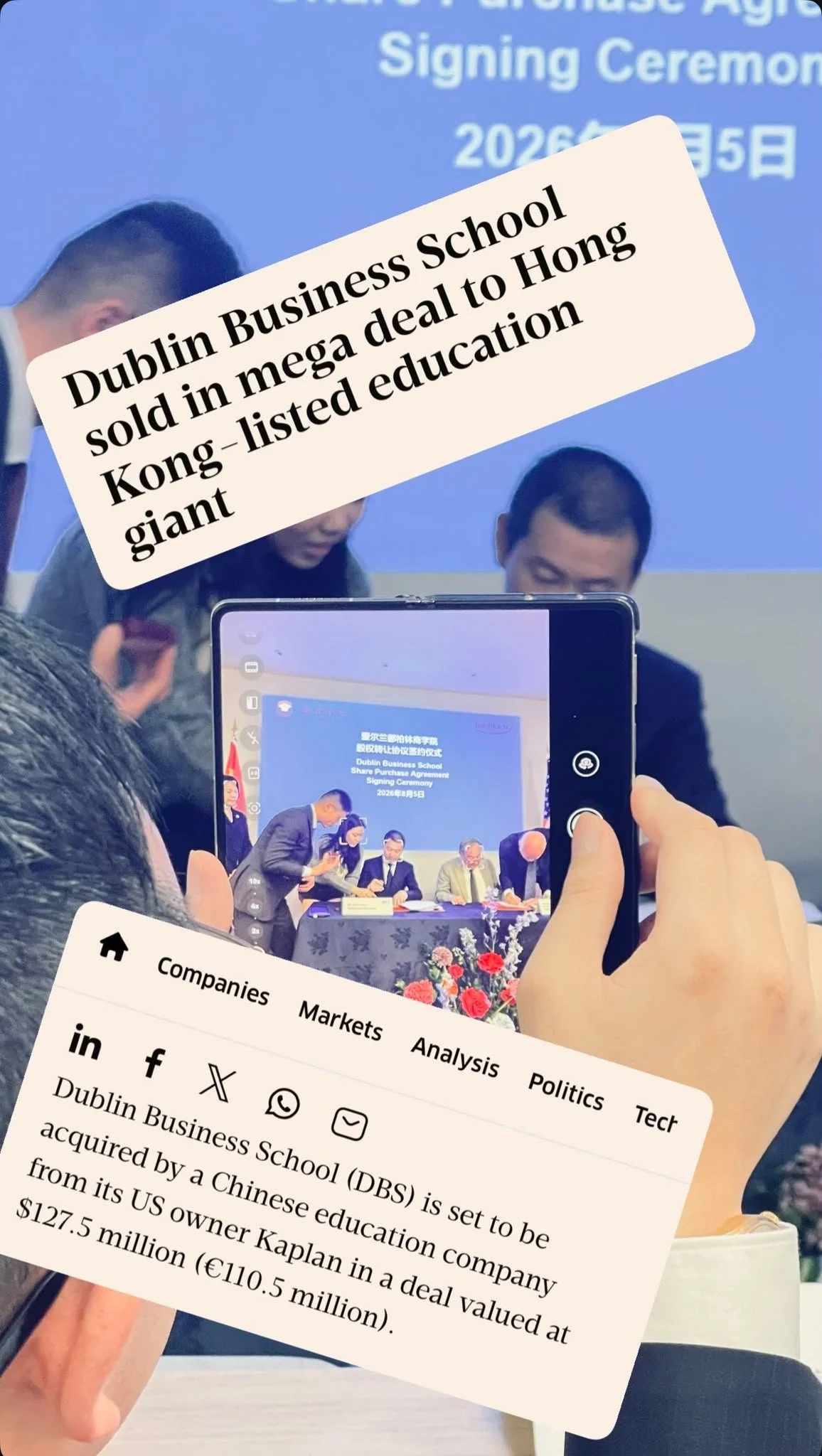 Chunlai to buy Dublin Business School from Kaplan for $127.5m