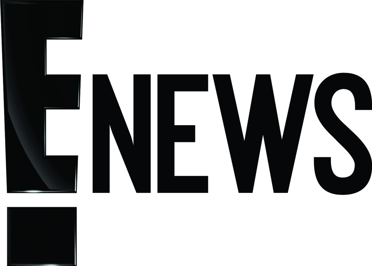 "E! News" logo on a transparent background.