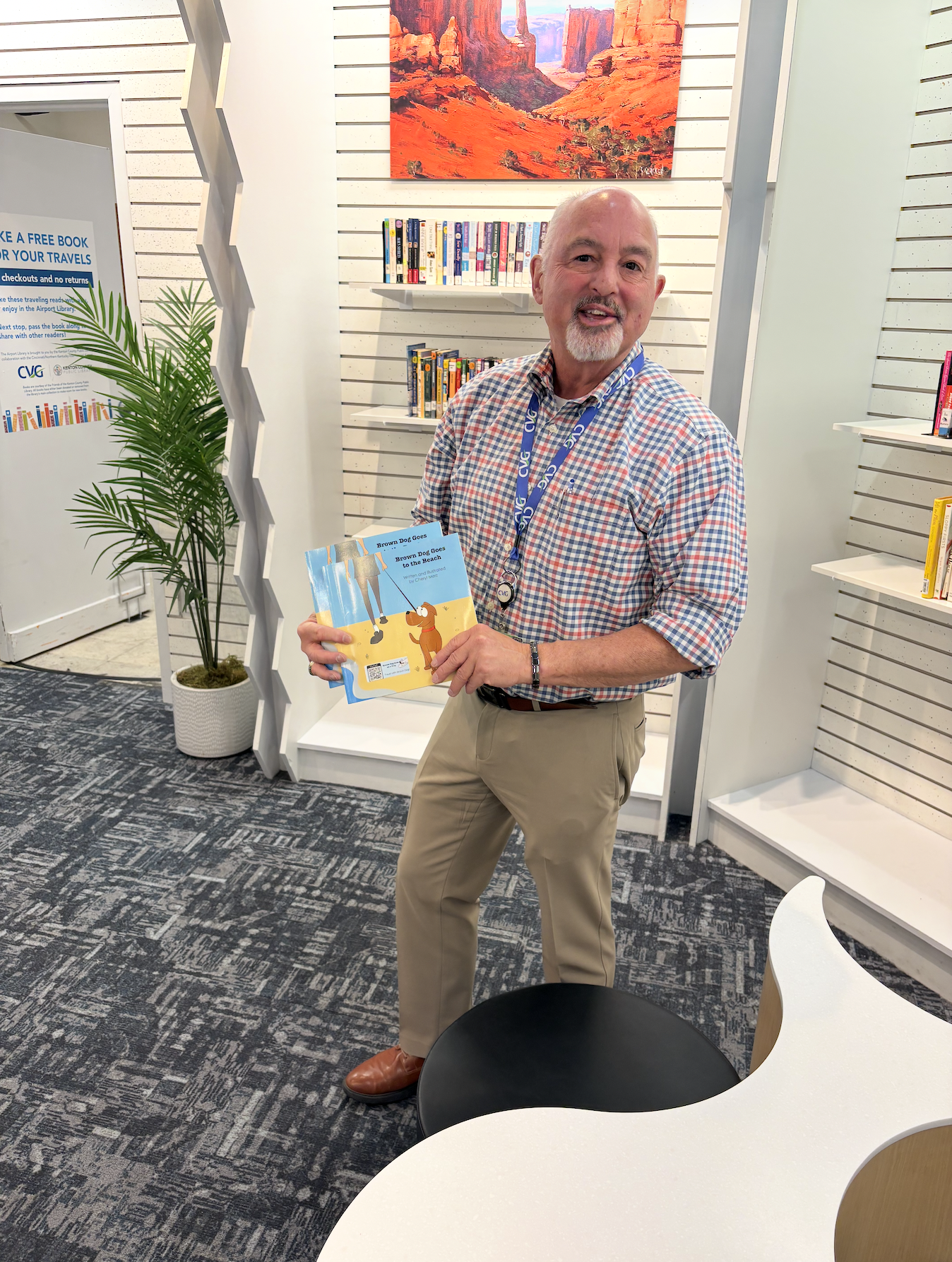 You can find copies of Brown Dog Goes to the Beach at the library in CVG Airport (concourse B) in Cincinnati, Ohio!  