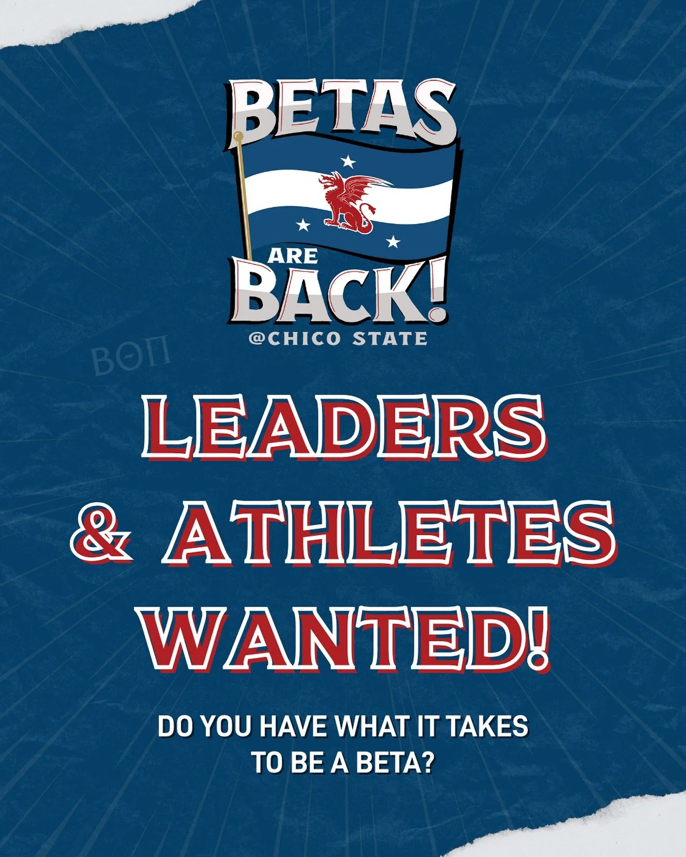 We&rsquo;re looking for driven men to become Founding Fathers of the legendary Chico Betas &mdash; a brotherhood built on leadership, athletics, and tradition. With a legacy of 500+ active alumni, 13+ IFC Greek Cup wins 🏆, and decades of campus impa