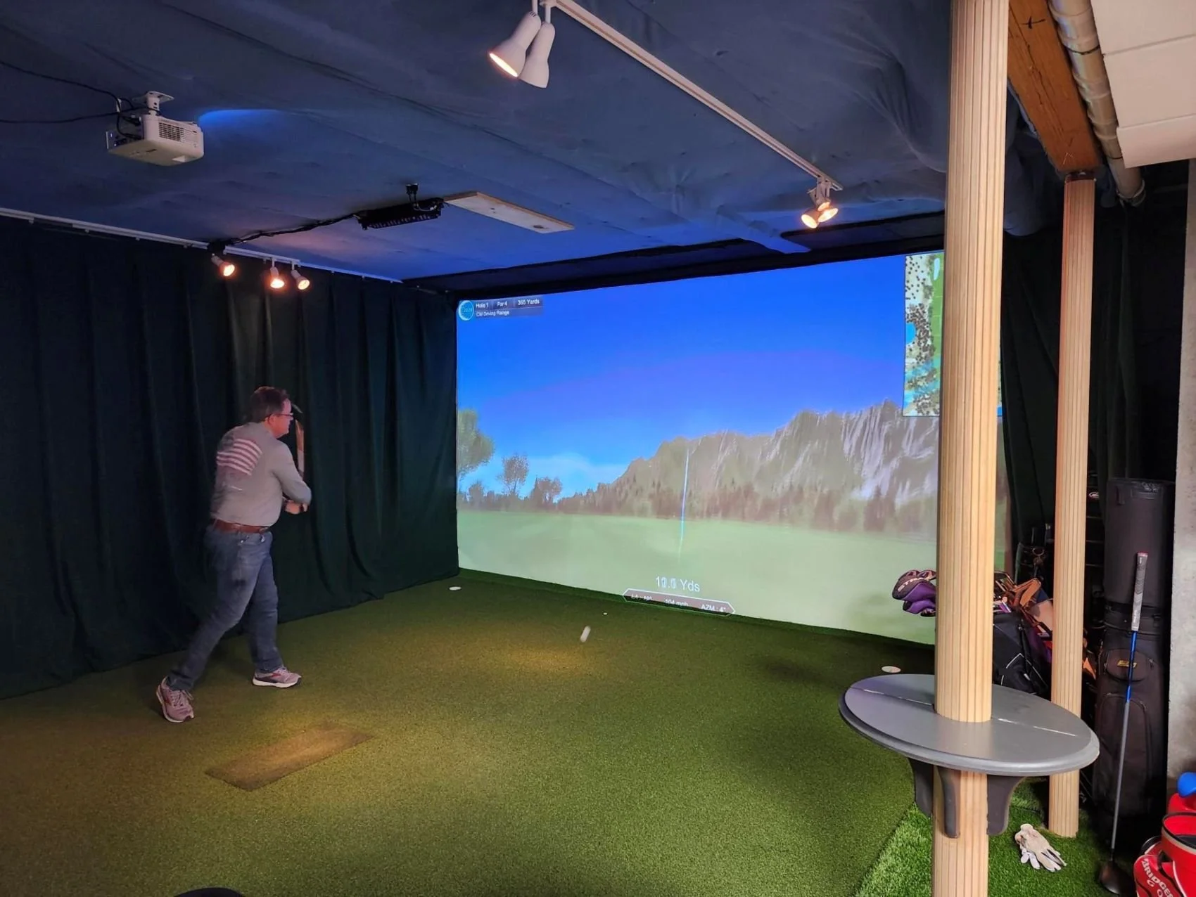 Basement Golf Simulator