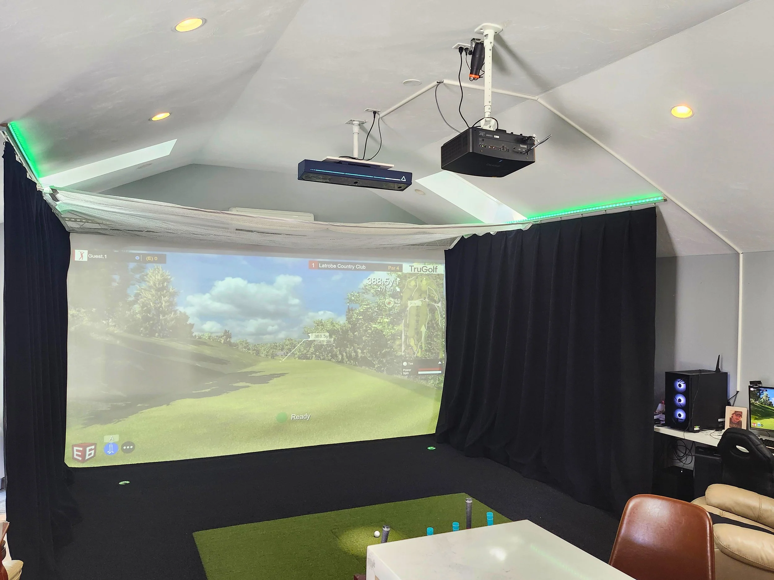Family Room Golf Simulator, Framingham, MA