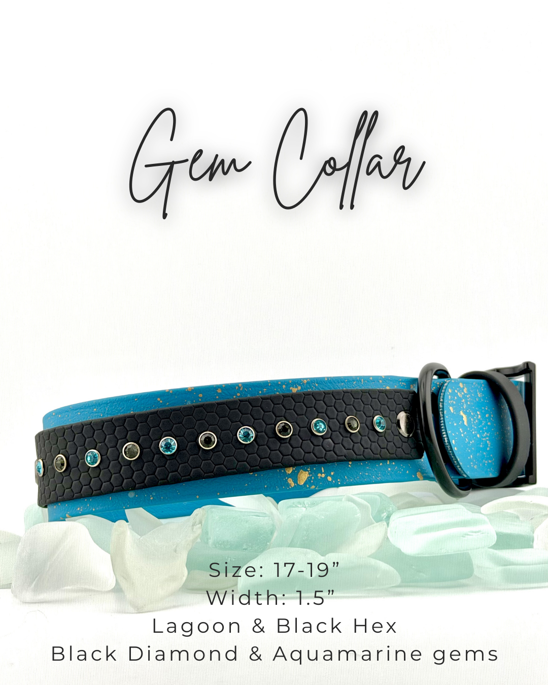 Biothane Gem Collar: 17-19"