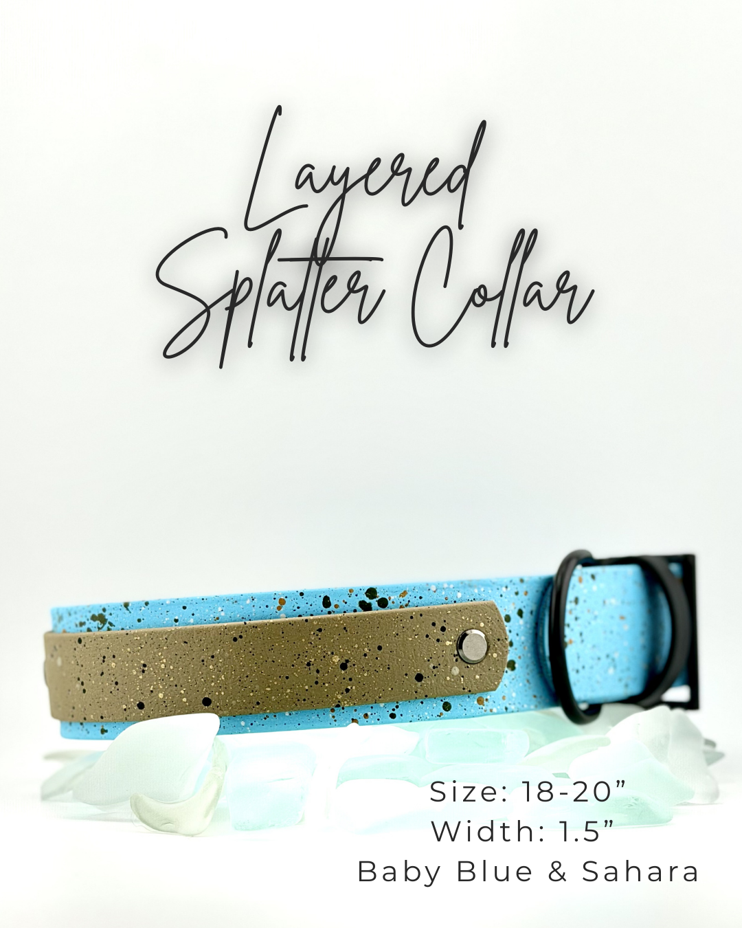 Layered Splatter Collar: 18-20"