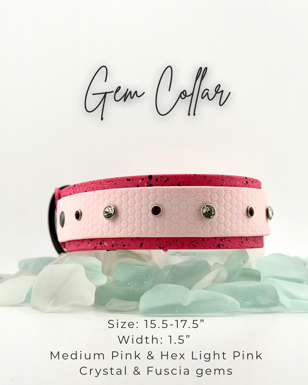 Gem Collar: 15.5 to 17.5"