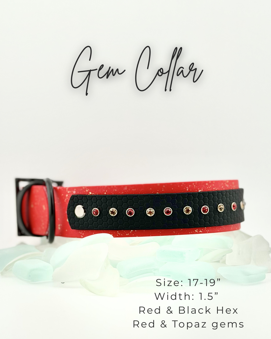 Biothane Gem Collar: 17-19"