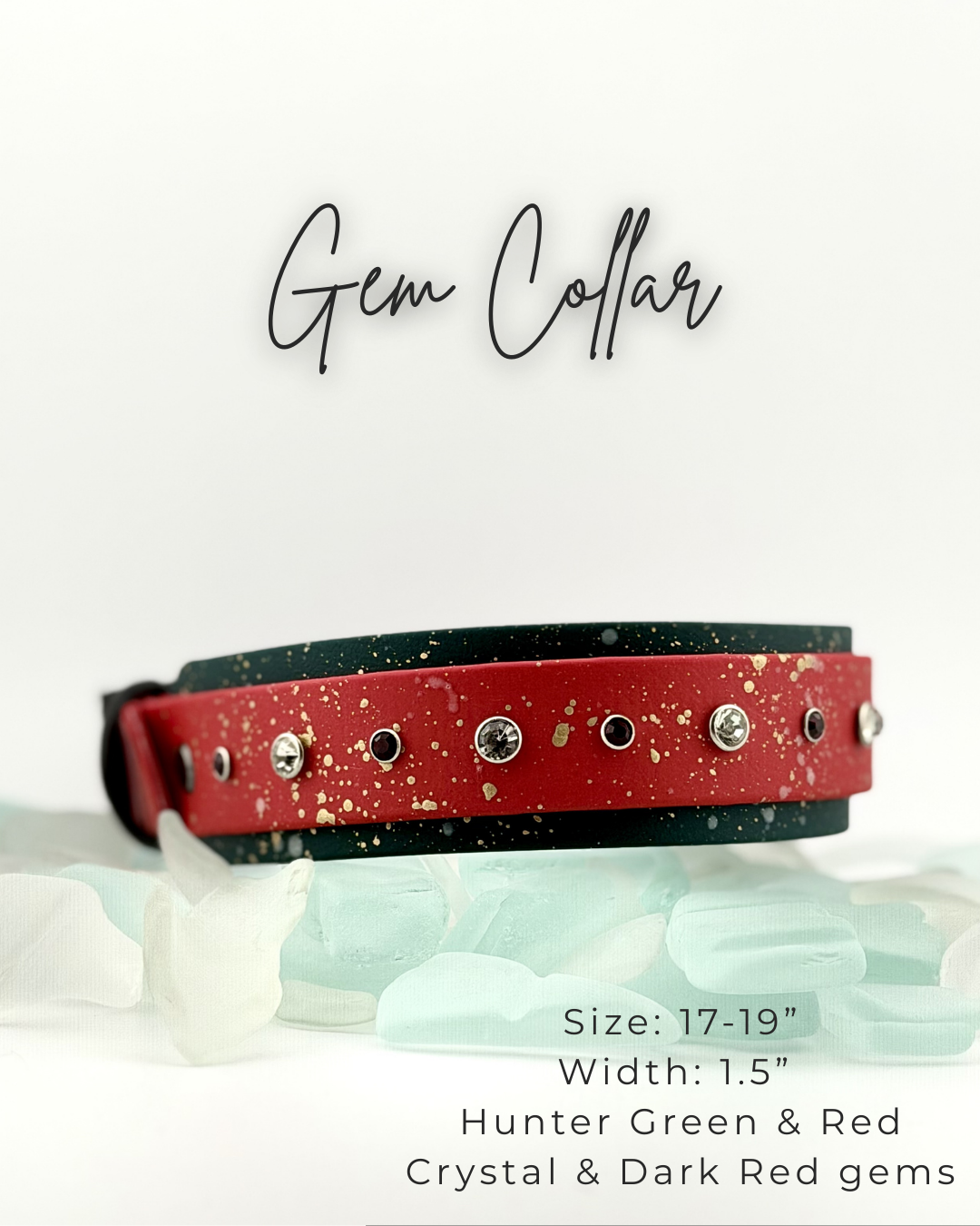 Biothane Gem Collar: 17-19"
