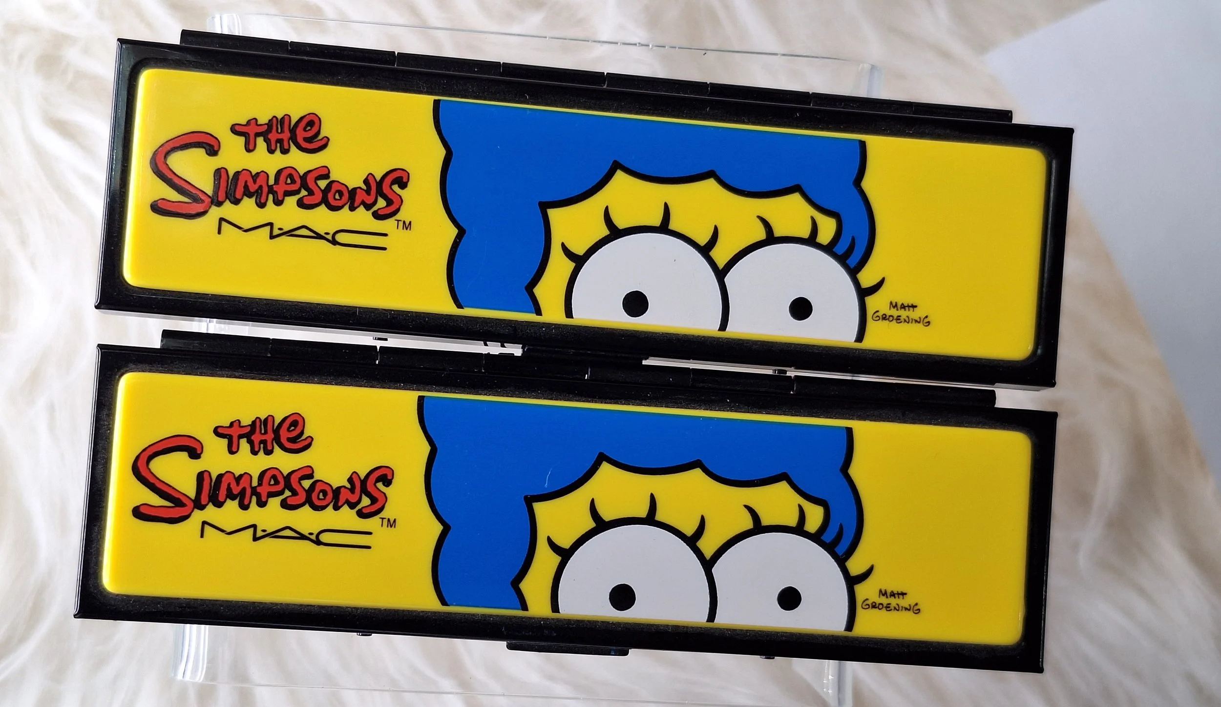 M·A·C The Simpsons collection with Marge Simpson packaging and powders