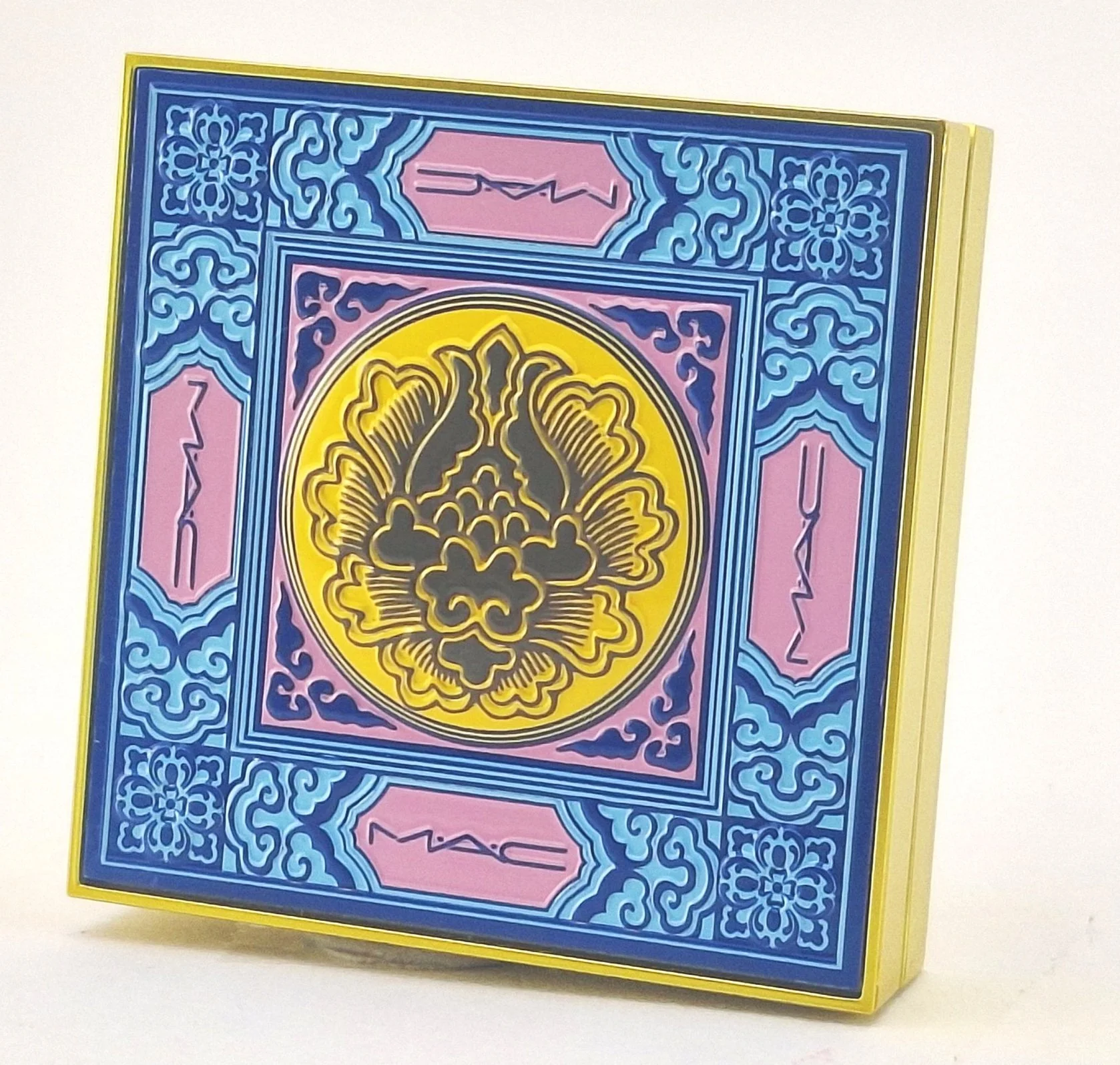 M·A·C Lunar Illusions Double Gleam Skinfinish, Dynastic Fantastic Blush, and Ruby Woo Lipglass in Sparkle Society XO vault