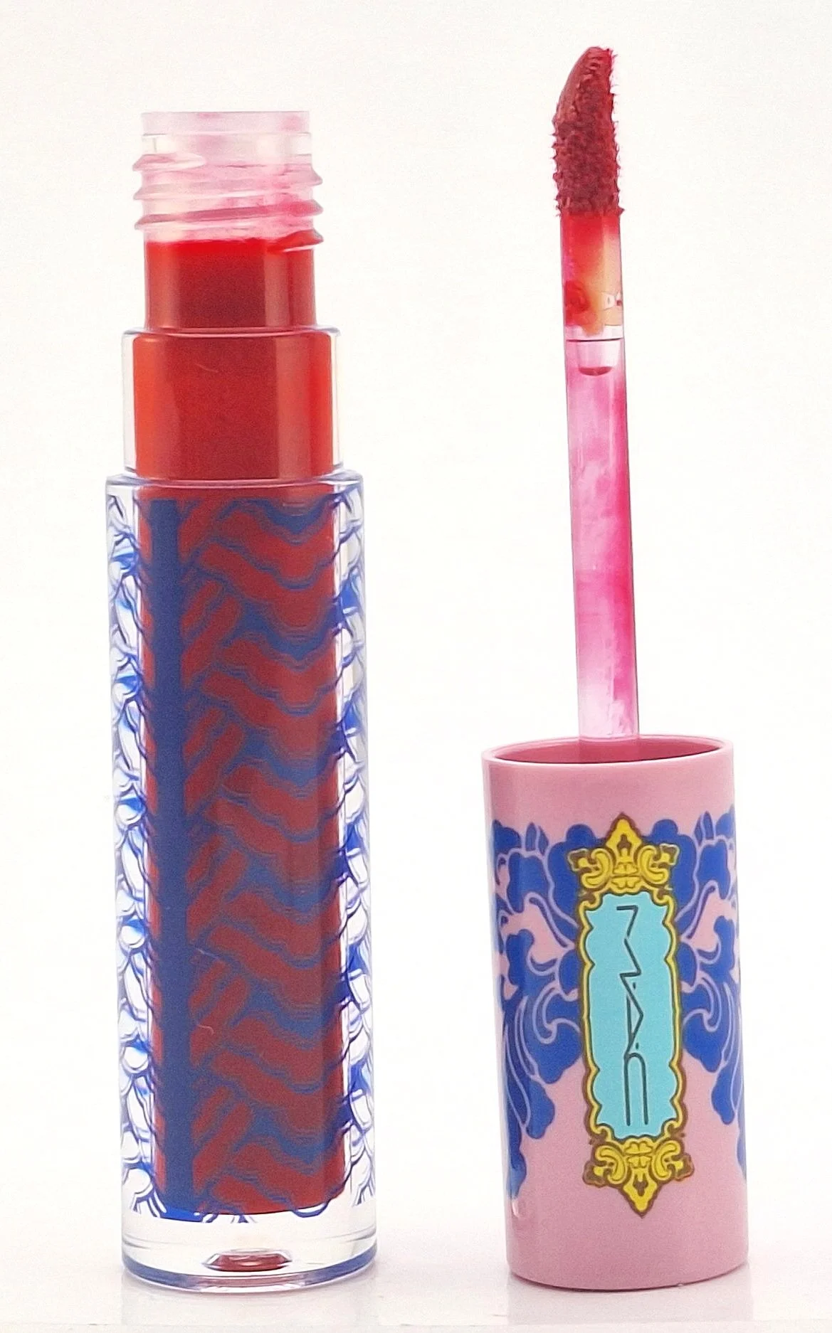 M·A·C Lunar Illusions Double Gleam Skinfinish, Dynastic Fantastic Blush, and Ruby Woo Lipglass in Sparkle Society XO vault