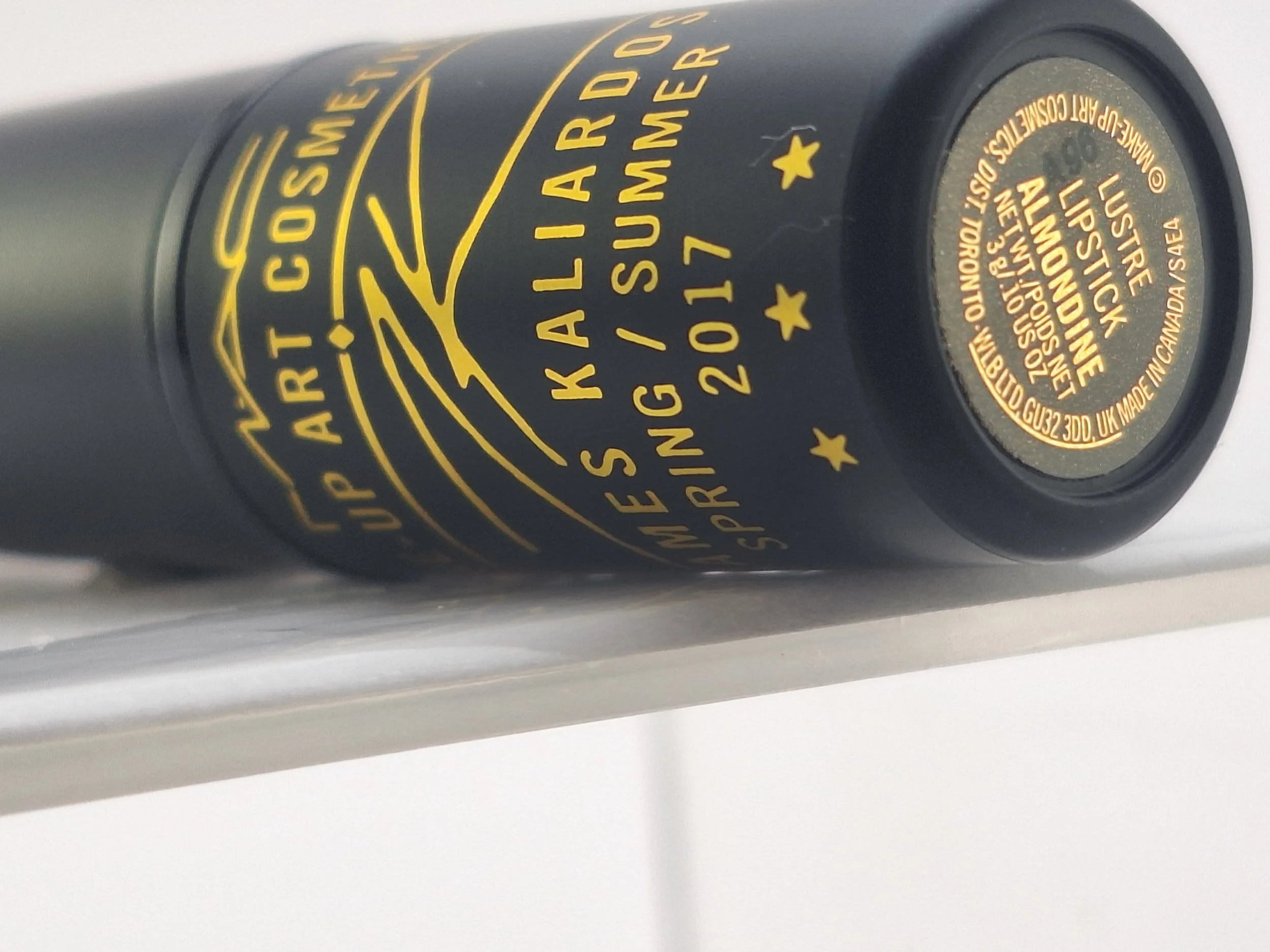 Close-up of M·A·C James Kaliardos Almondine lipstick