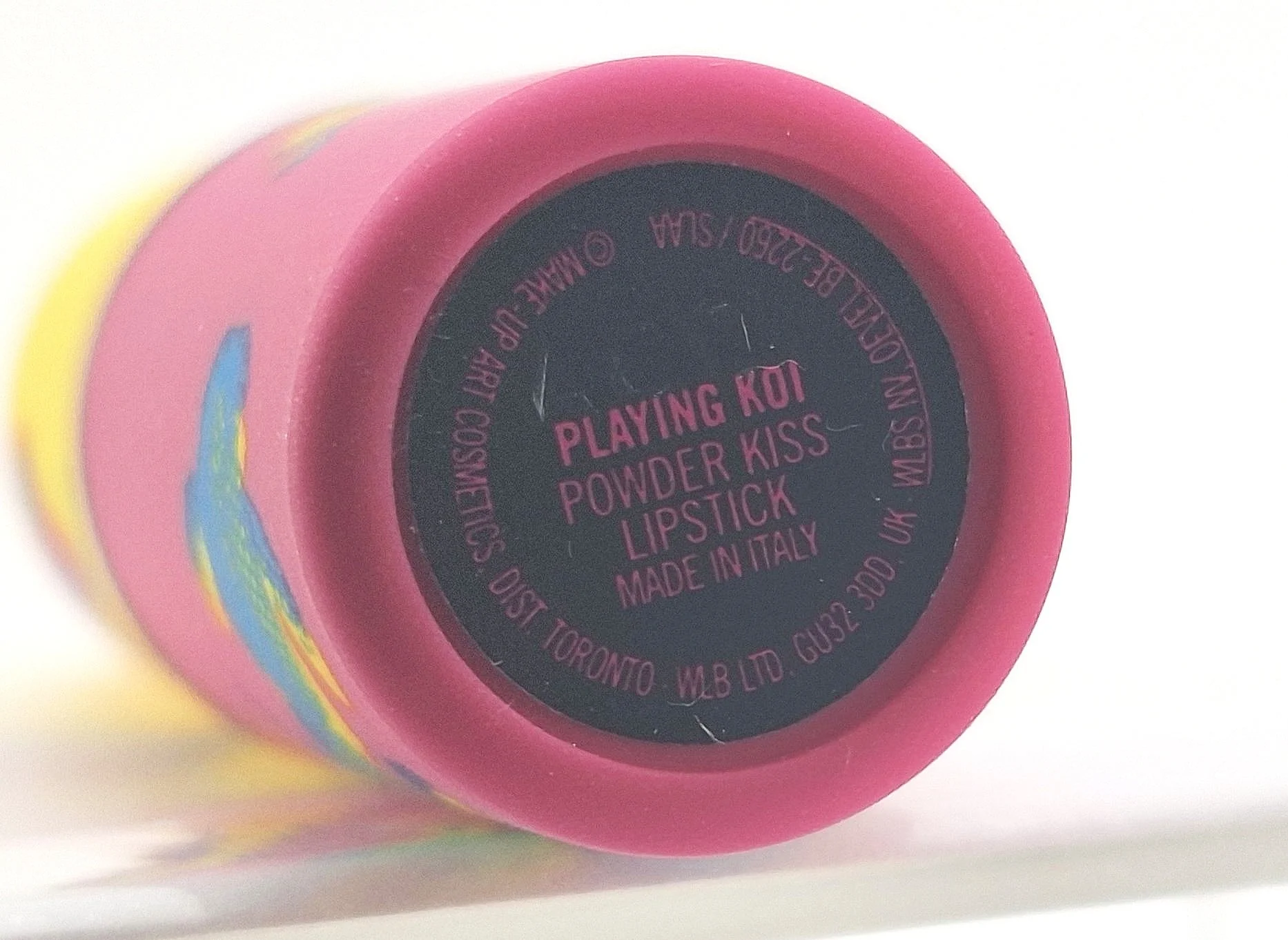 M·A·C Moon Masterpiece Collection Plain Koi lipstick with koi fish packaging in Sparkle Society XO vault