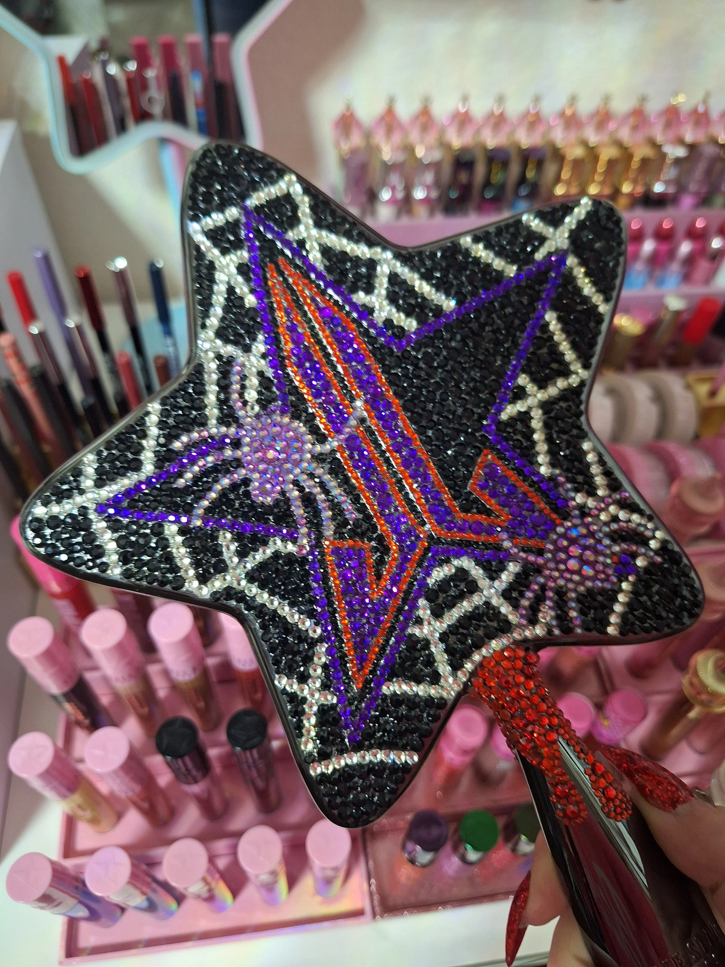 Black Chrome Star with Customized Crystals