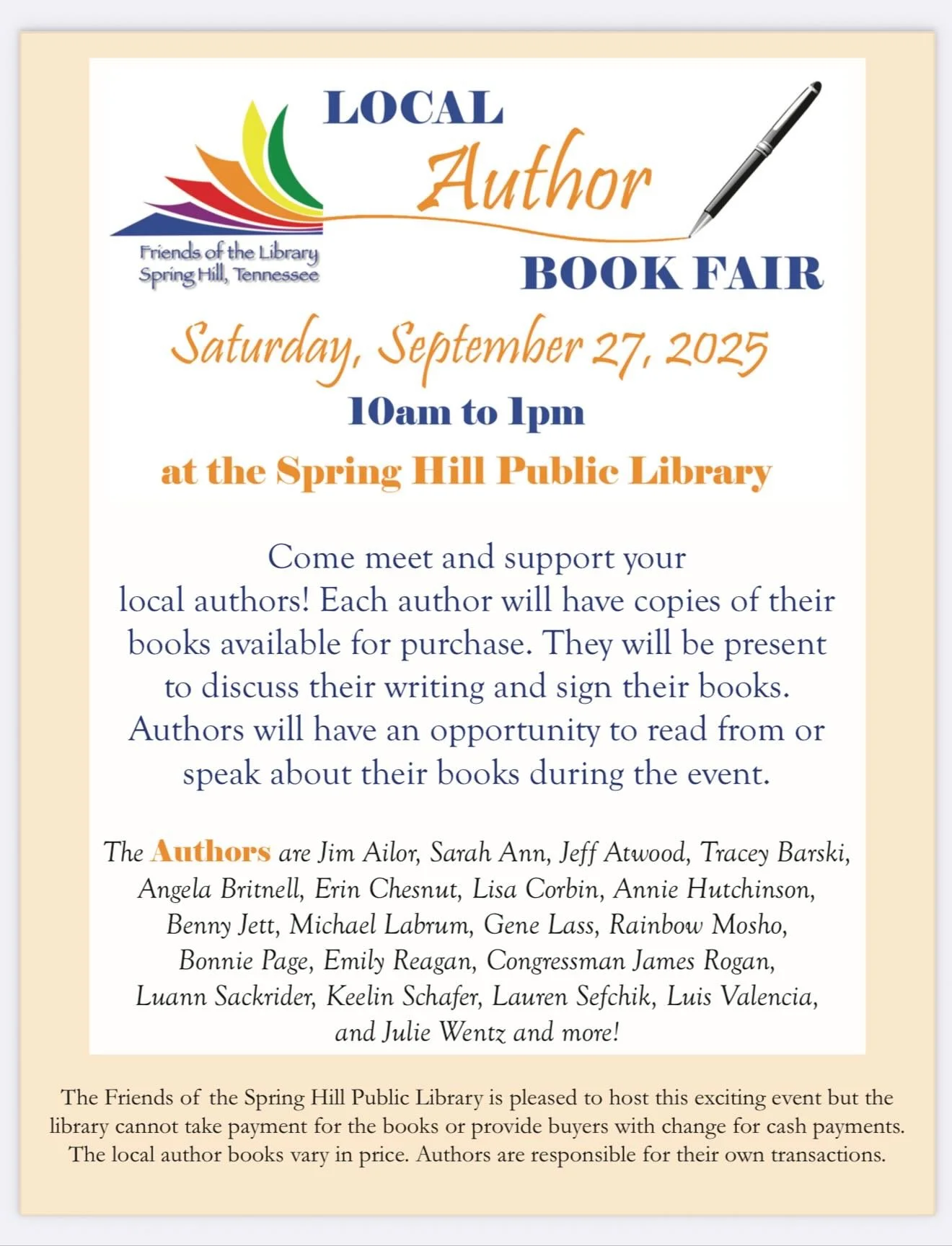 Local Author Book Fair