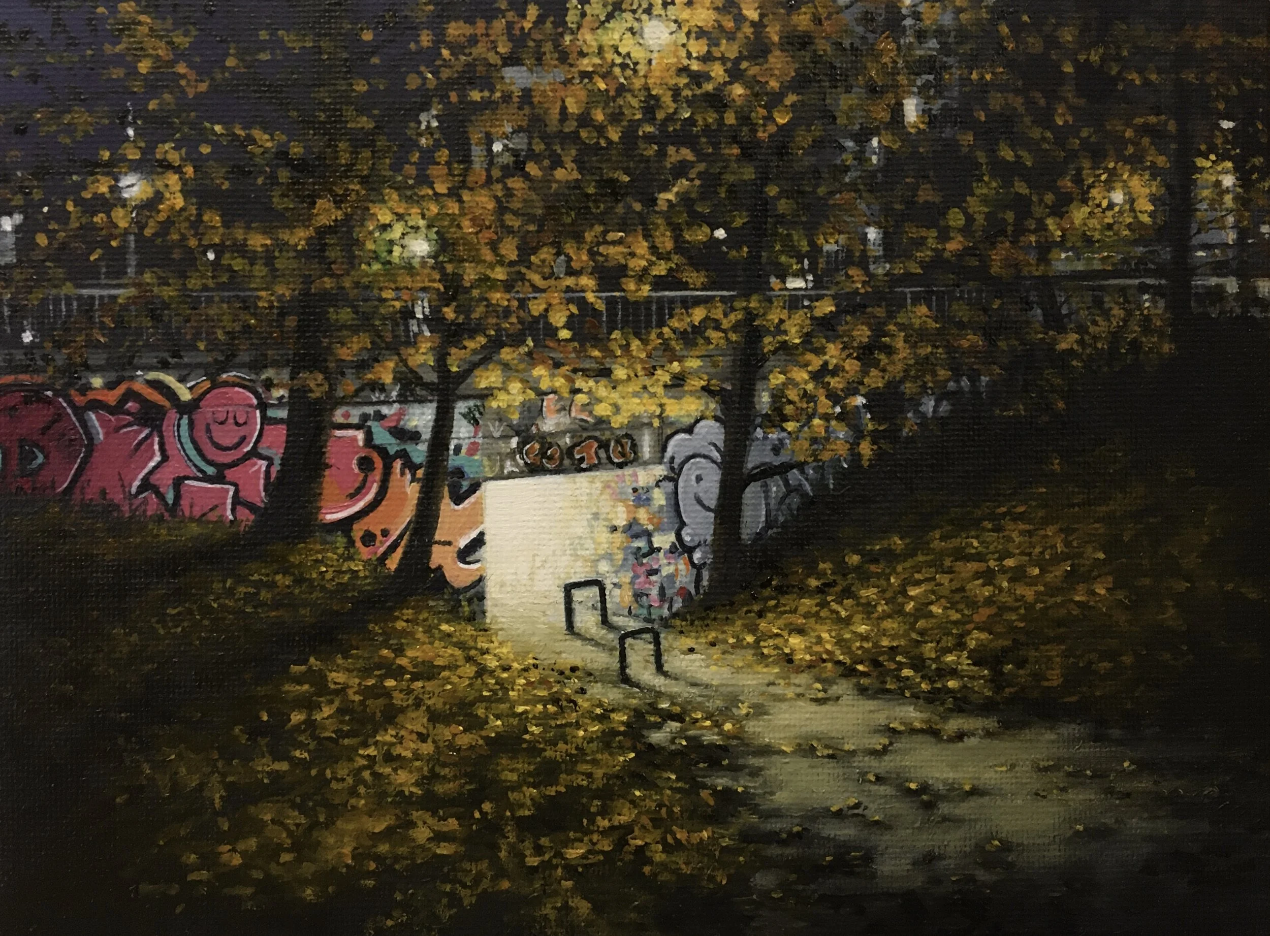 Concrete Confetti - Oil on canvas board 15x20cm