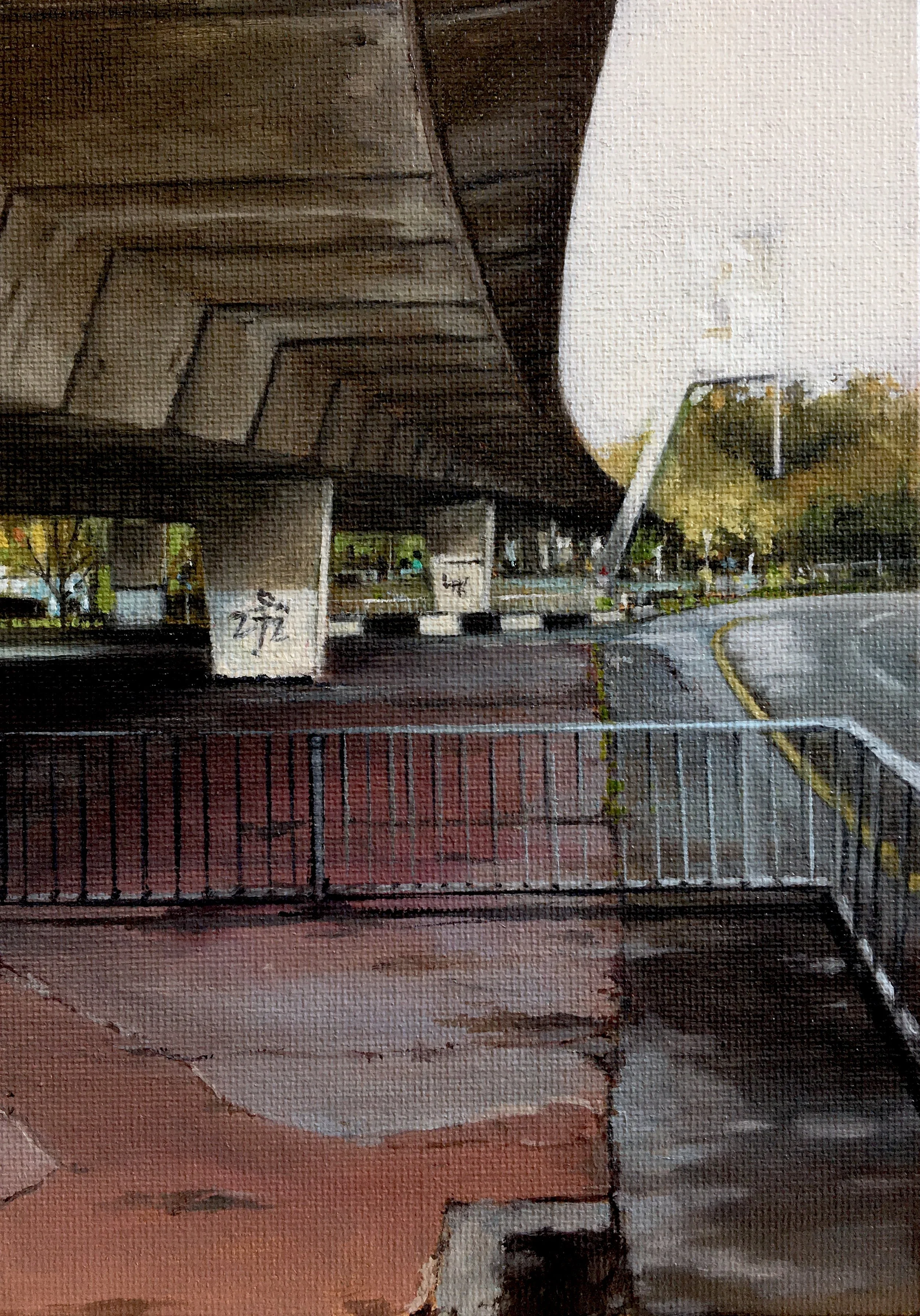 It's The Manc Way - Oil on canvas board 12x17cm