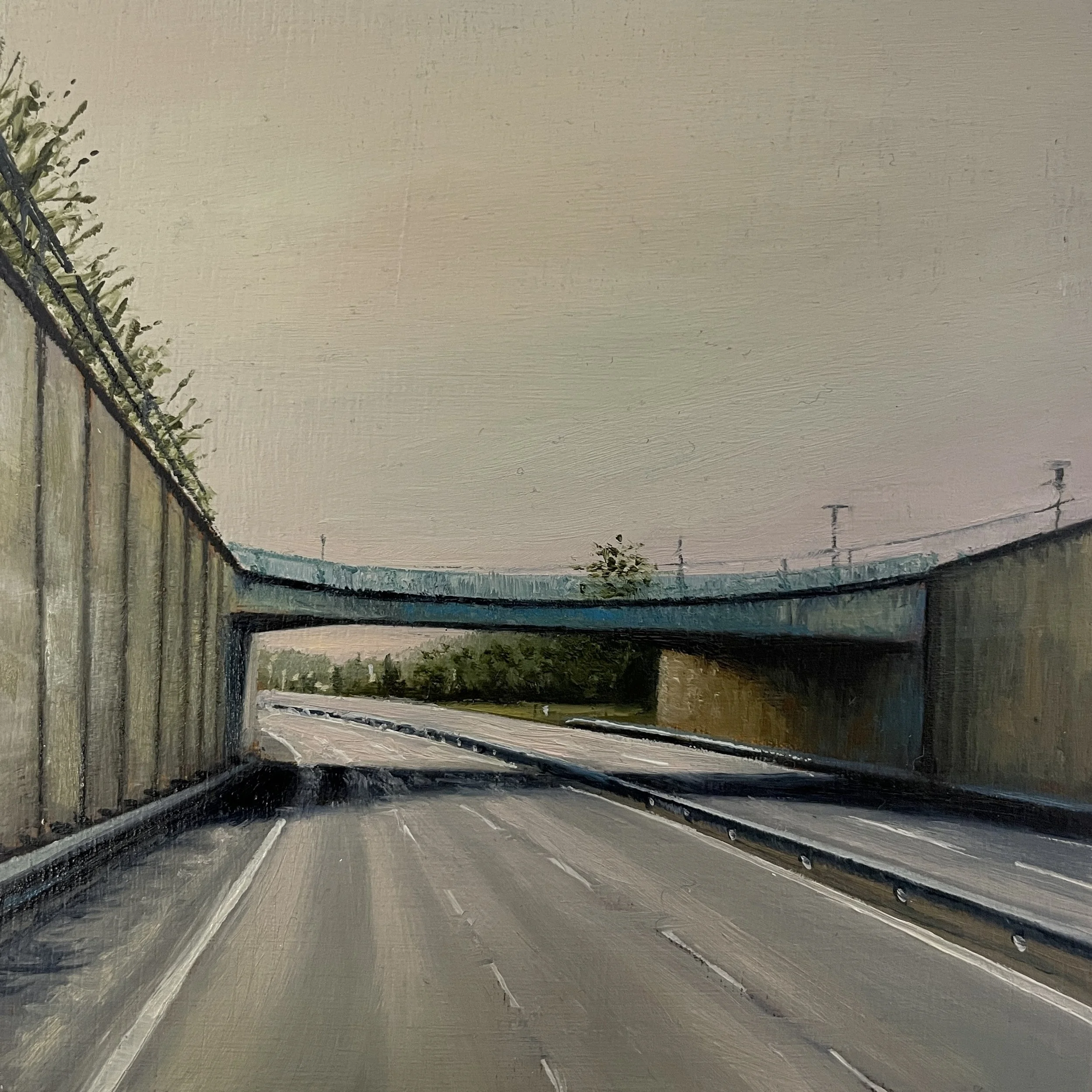 Little Bridge Painting - Oil on plywood 2023 10x10cm £400