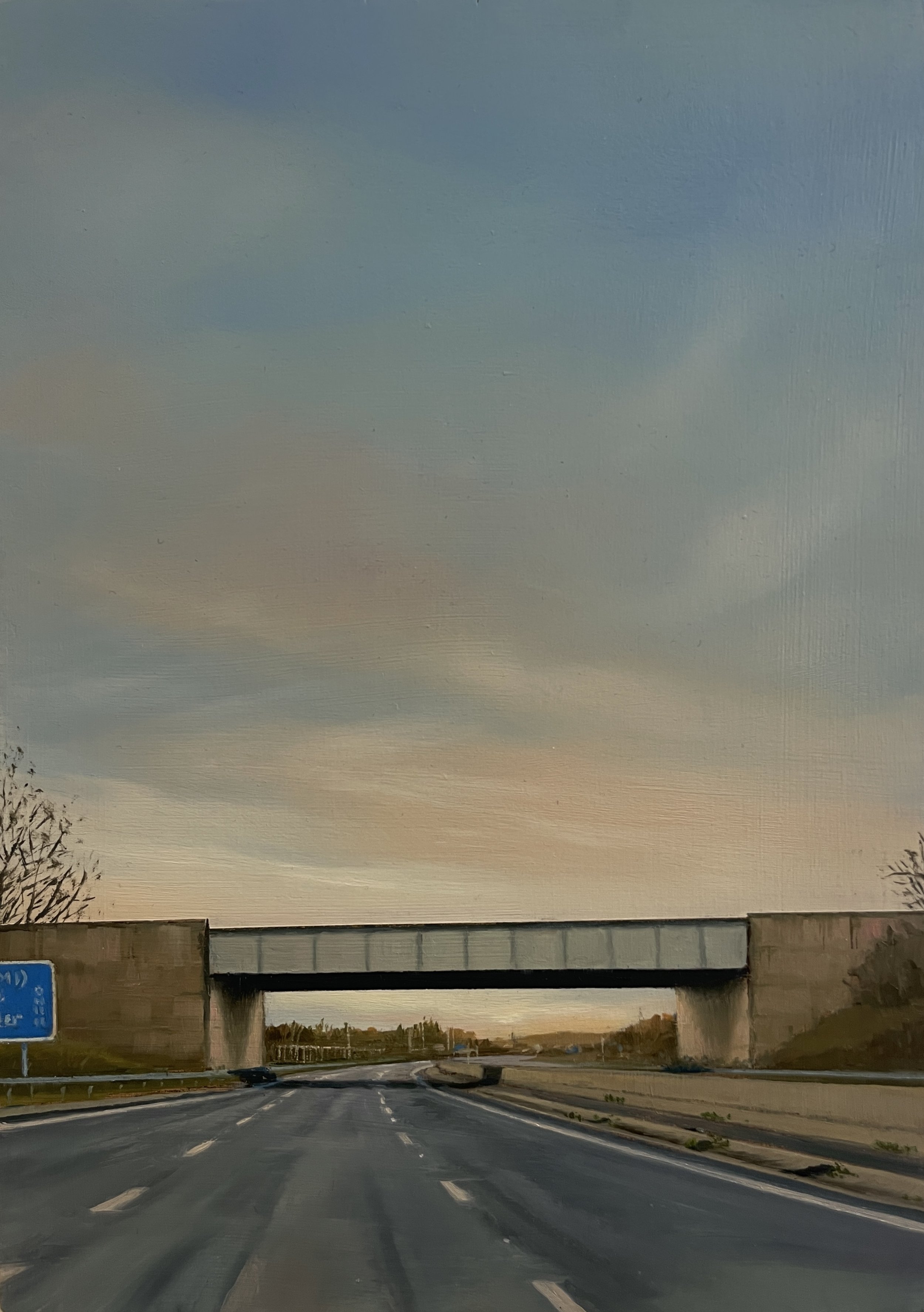 Pink Sky Drive - Oil on Cradled Panel
15x21cm