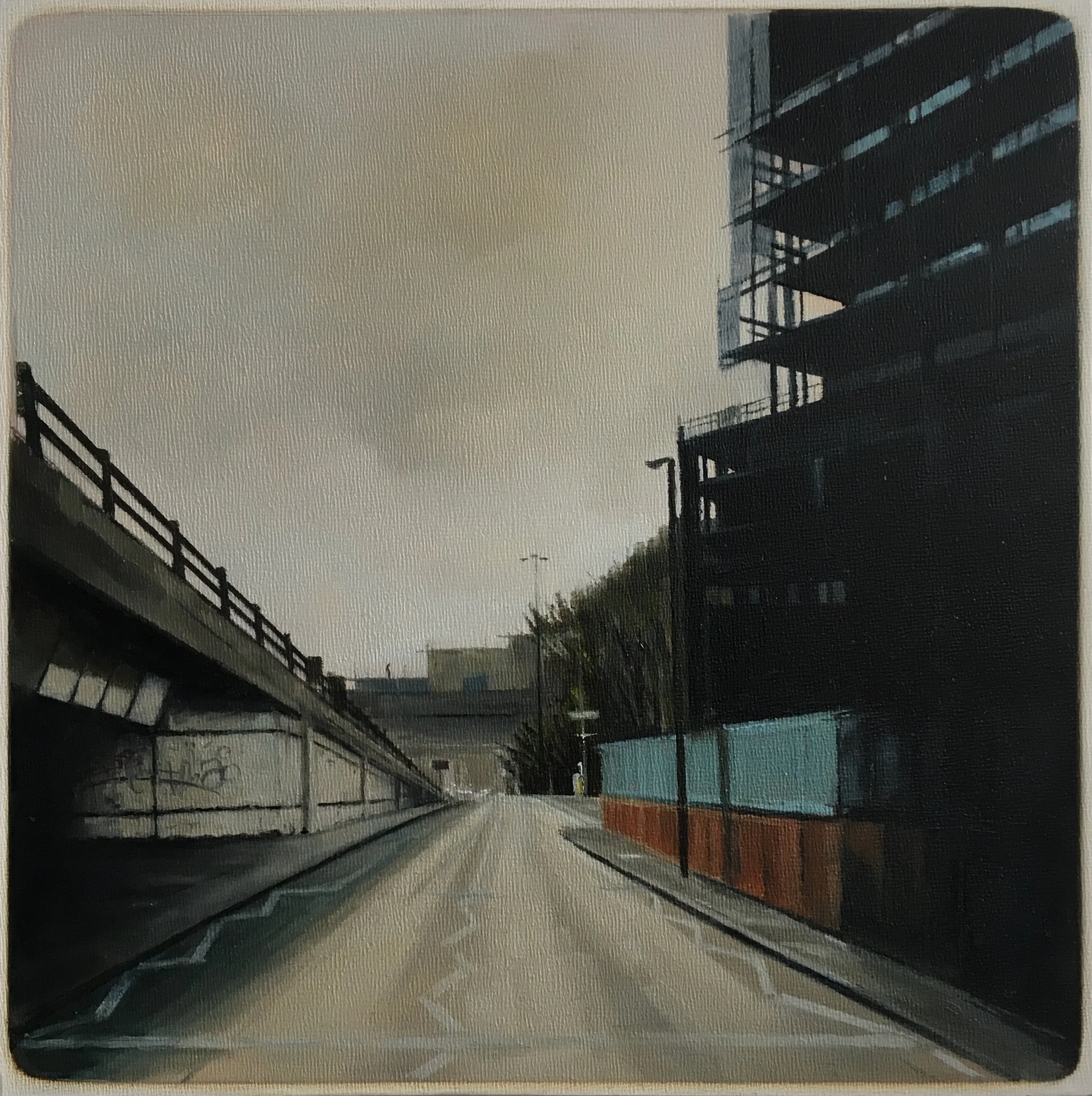 It's The Manc Way, Red Or Blue - Oil on cradled panel 20x20cm