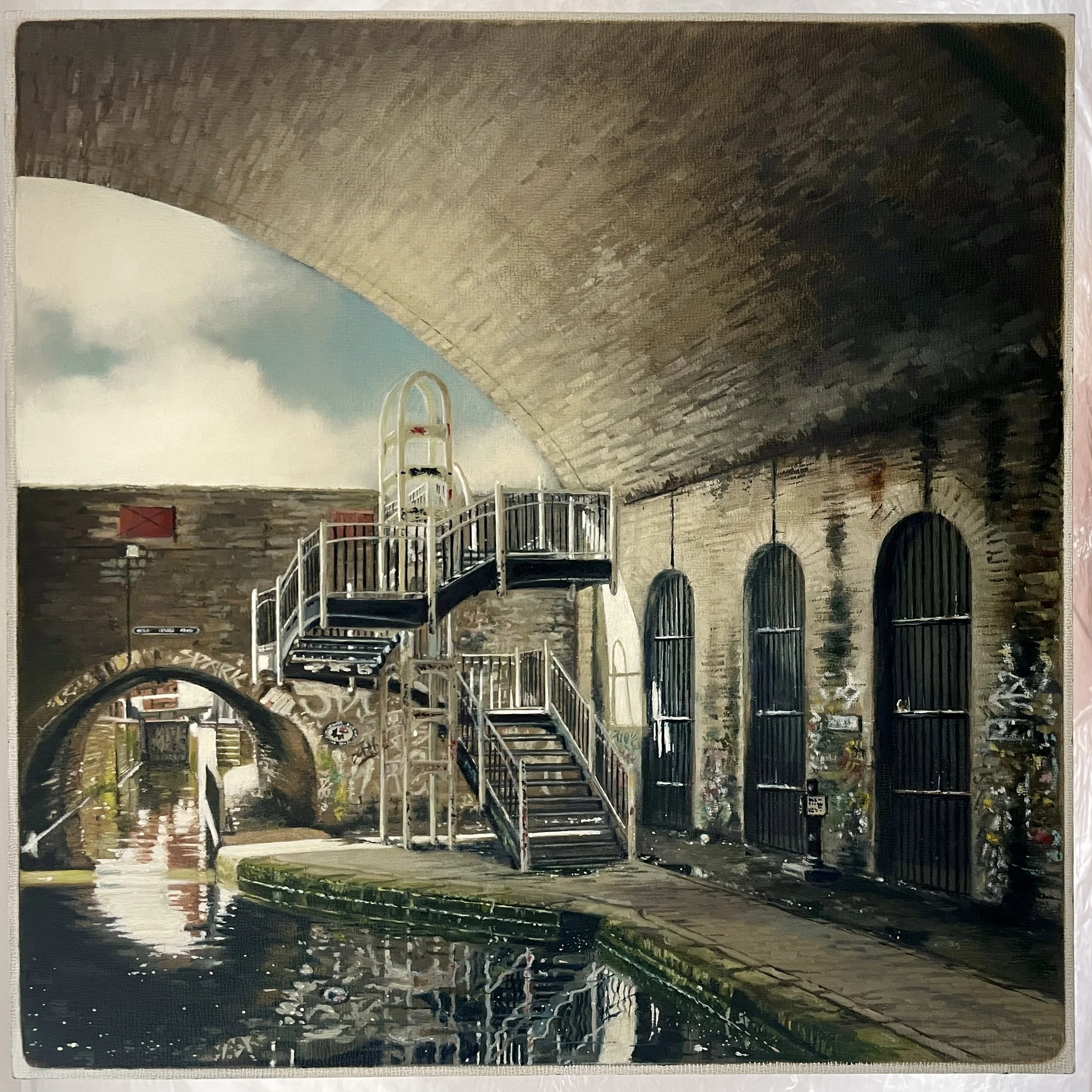 Stairway to the Sky - Oil on cradled panel
30x30cm Commission