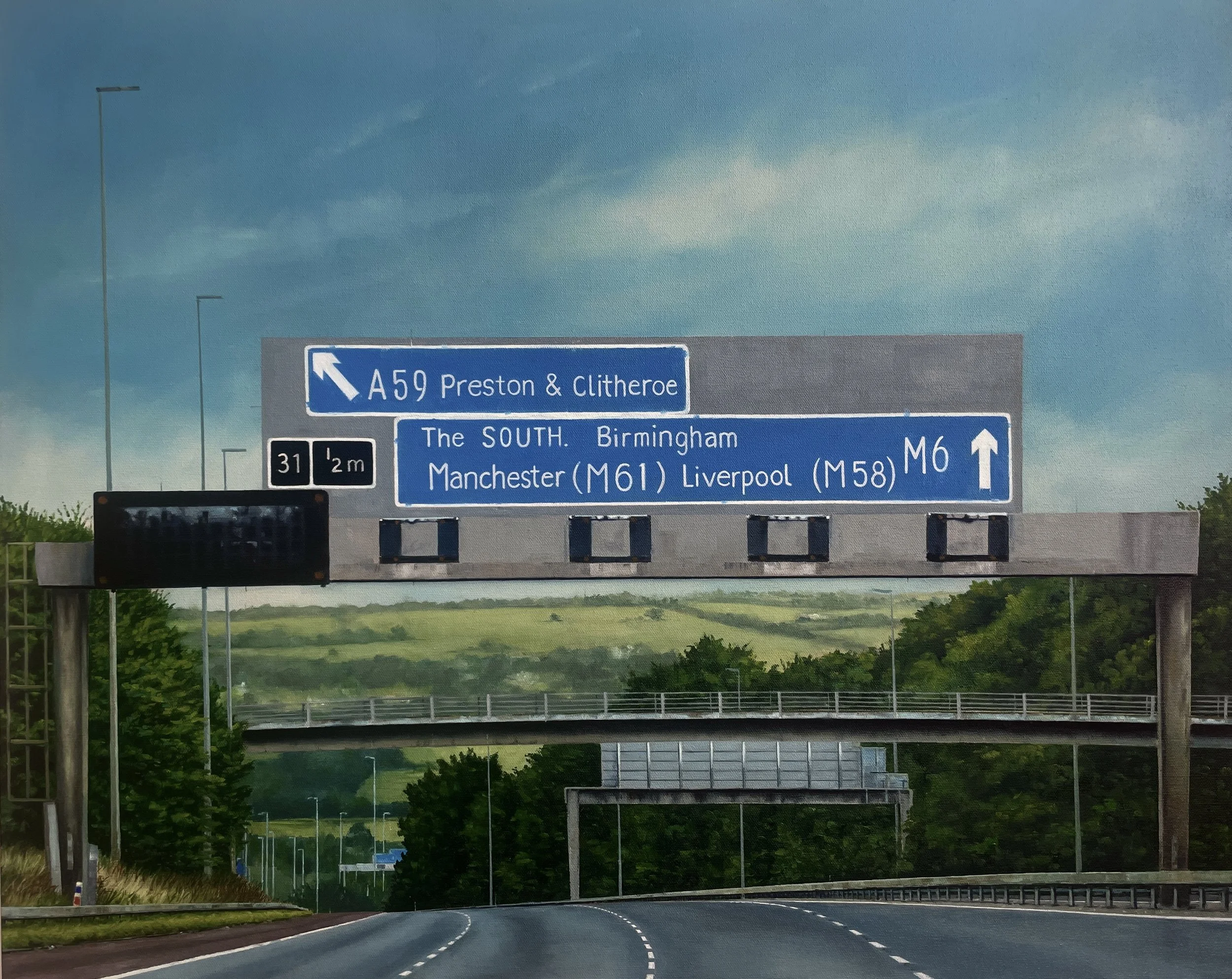 Jnc 31 M6 Southbound - Oil on canvas 61x76cm Commission 