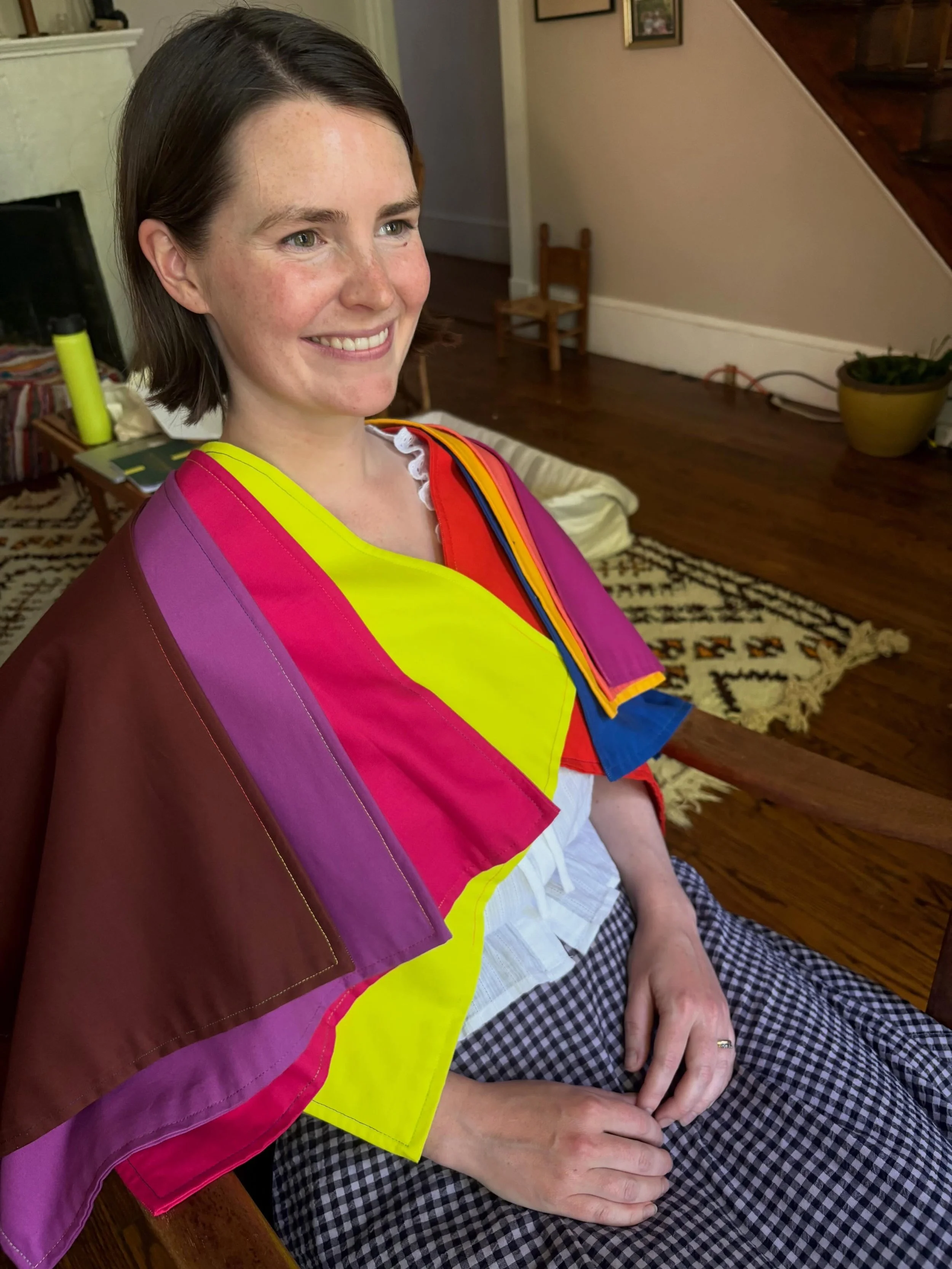 Our lovely Eryl: Bright Spring, Gemini sun and mercury, Libra moon and ascendant. Venus in Aries and Mars in Leo. ✨💕

She&rsquo;s fun! It is cosmically written in the stars from her birth that she should wear bold confident colors, that ruffles pair