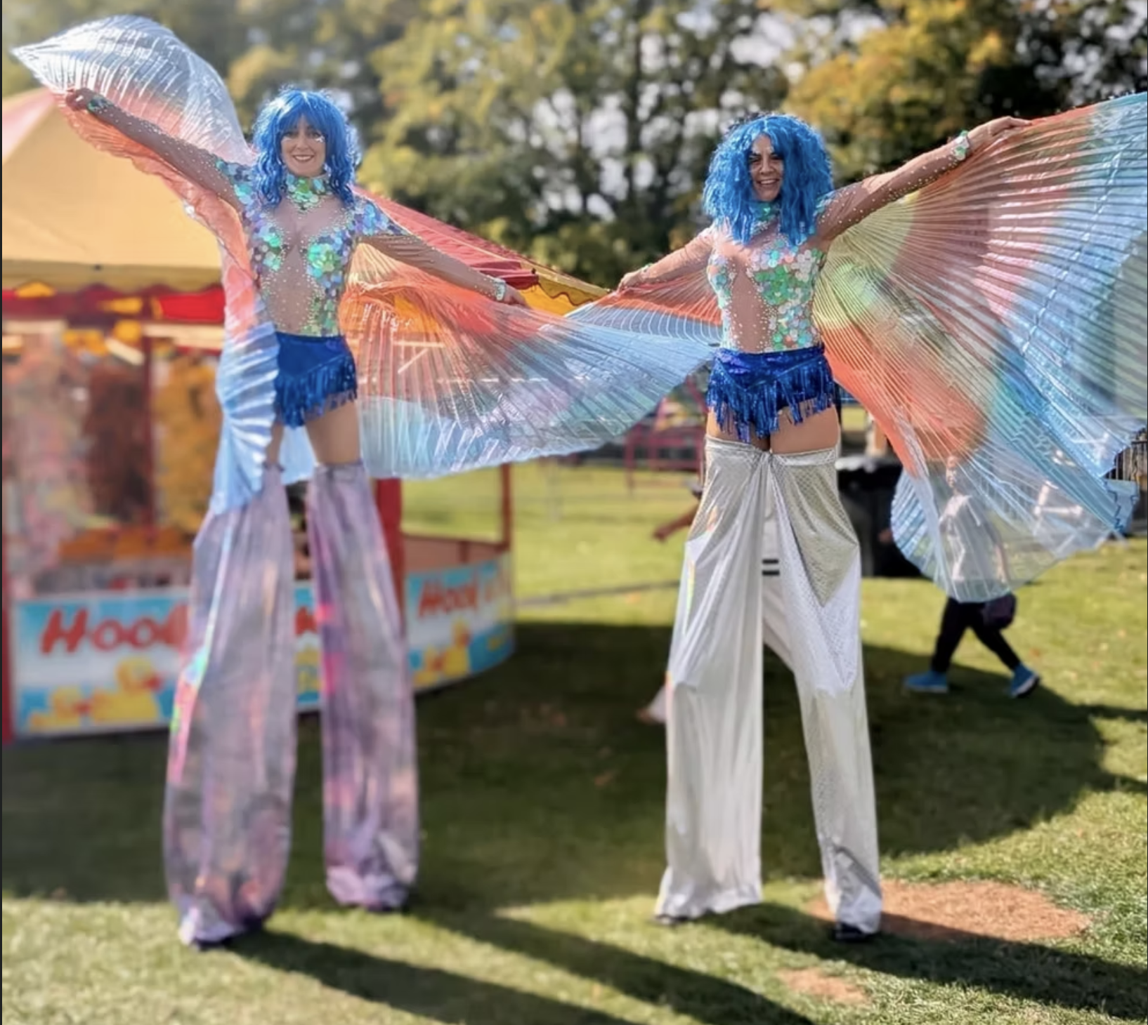 Our friendly stilt walkers bring the festival to life with colourful costumes, playful interactions and unforgettable walkabout entertainment throughout the weekend