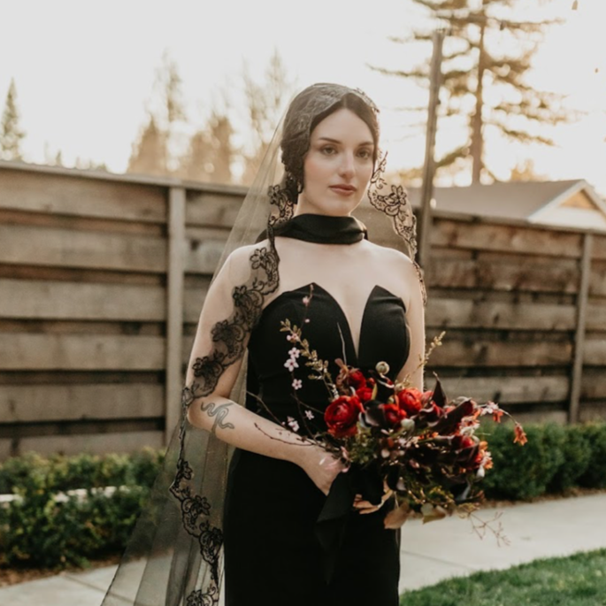Soft Goth Wedding Florals at The National Exchange Hotel — Dark, Editorial &amp; Wildly Beautiful