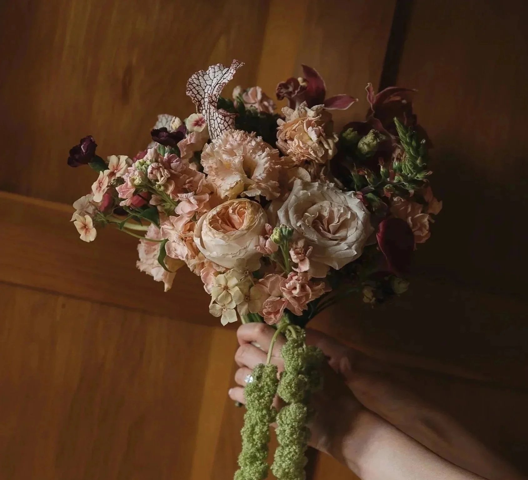Luxe bridal bouquet in Lake Tahoe by Golden Flowers