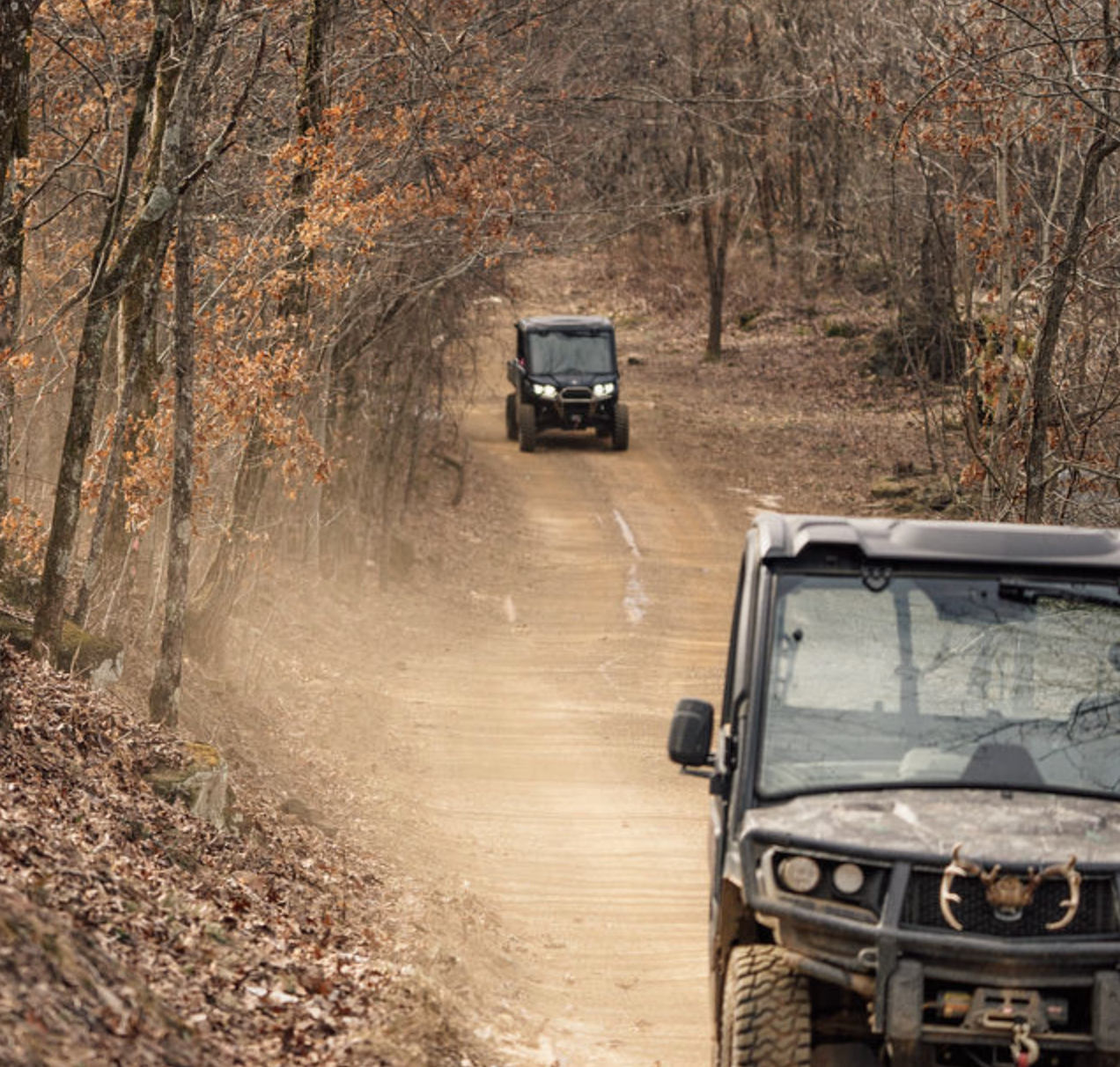 ATV or UTV on the trails at J3 overlooking the canyon.