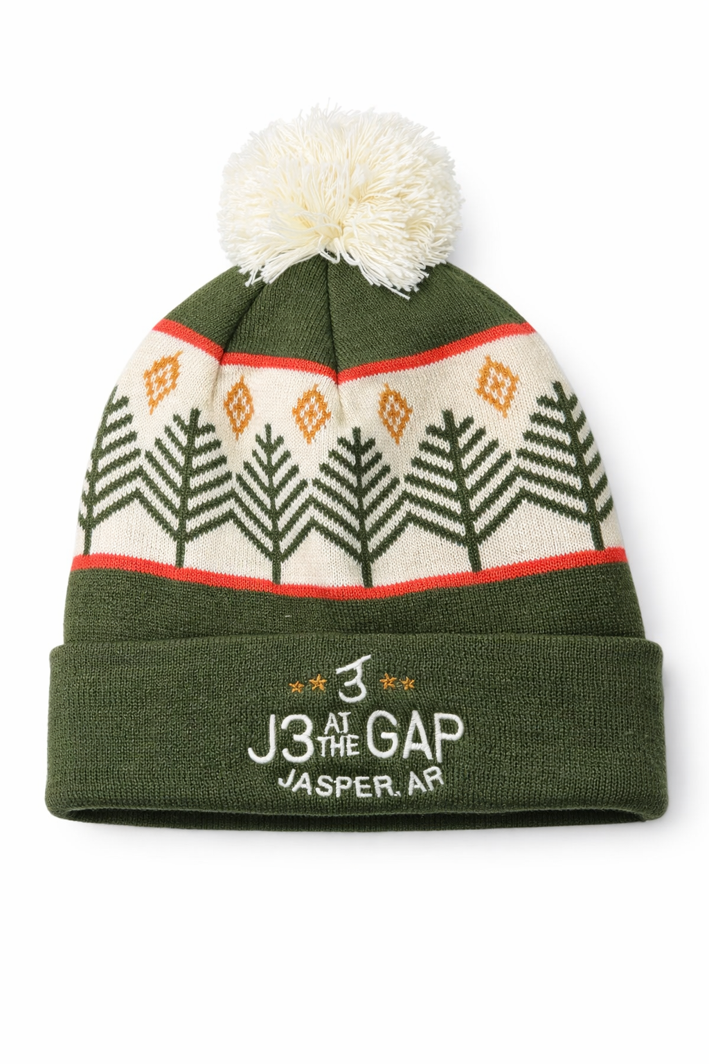 J3 at the Gap Evergreen Forest Pom Beanie