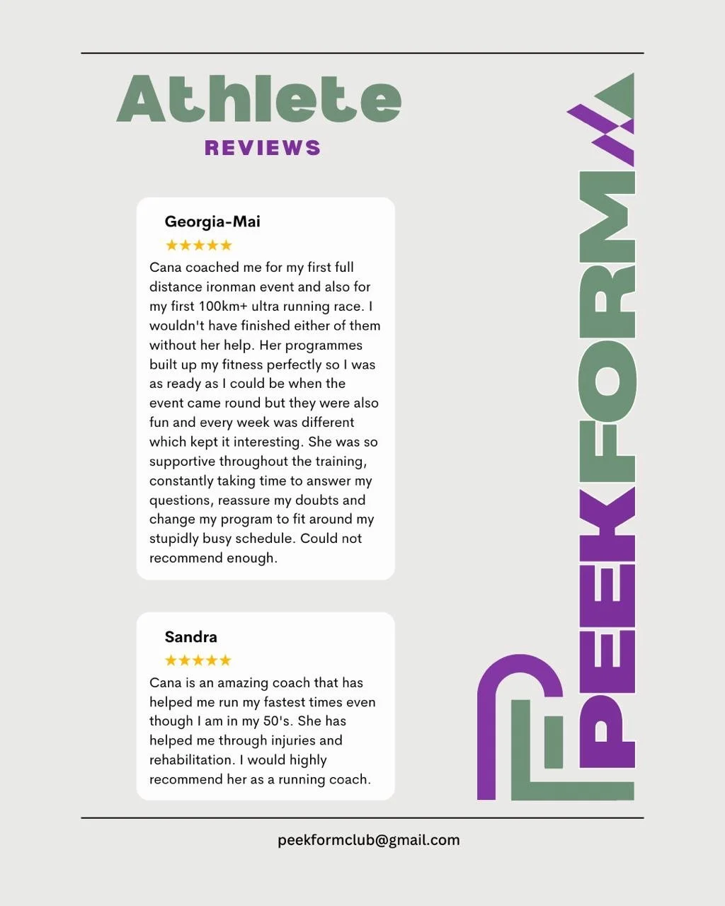 ⭐️⭐️⭐️⭐️⭐️ for all my amazing athletes! 

Thank you for your kind words and allowing us to persue our dream: To Coach Amazing People &amp; Help Them Achieve Their Goals!! 

We are so greatful to to work with each of you - to the past 6 years and many