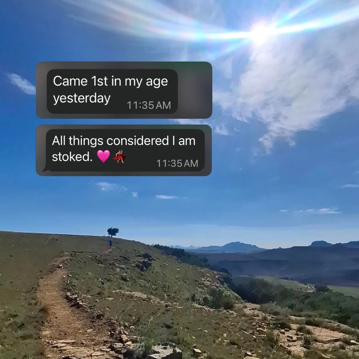 All things considered, we are stoked for you too Sandra!!! ⚡️⚡️

Amazing 2 day trail run @_ossewatrail by Sandra this past weekend - well done for pushing through! 

Proud of all the work you do 🤩