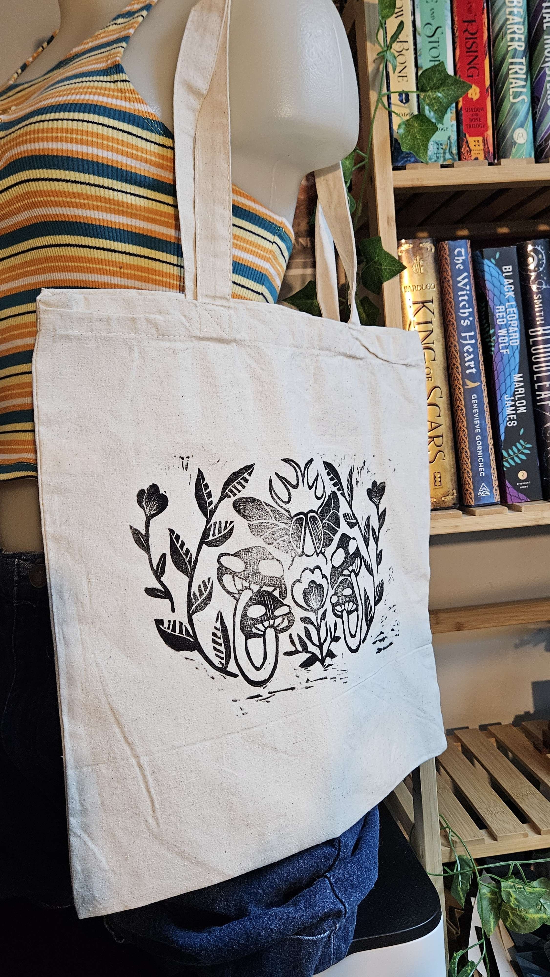 Beetle Mushroom Tote Bag