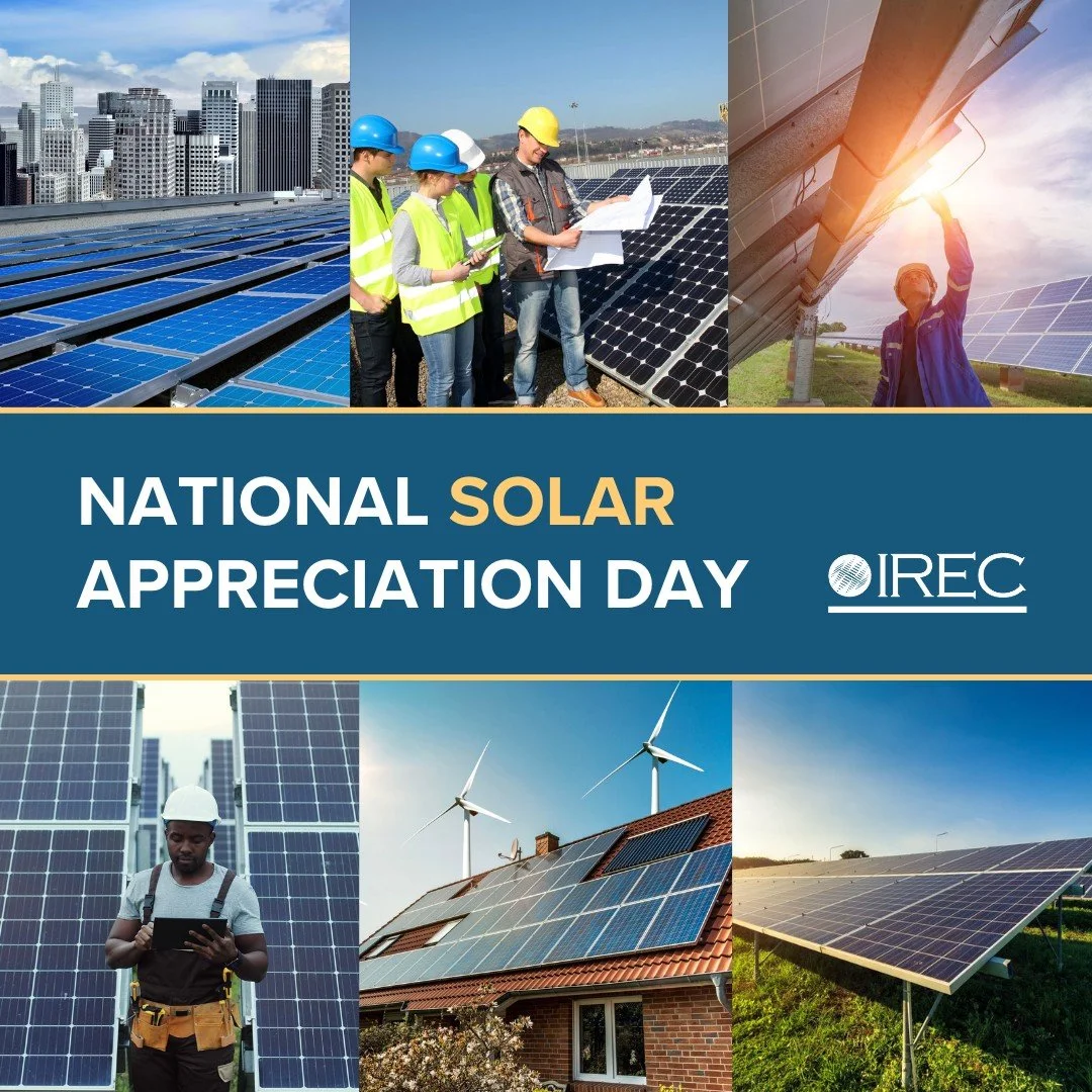 Happy National Solar Appreciation Day! At IREC, we&rsquo;re dedicated to advancing #cleanenergy and expanding access to reliable, renewable power. 

#Solar energy is key to a #sustainable future. Let&rsquo;s continue to innovate and advocate for a br