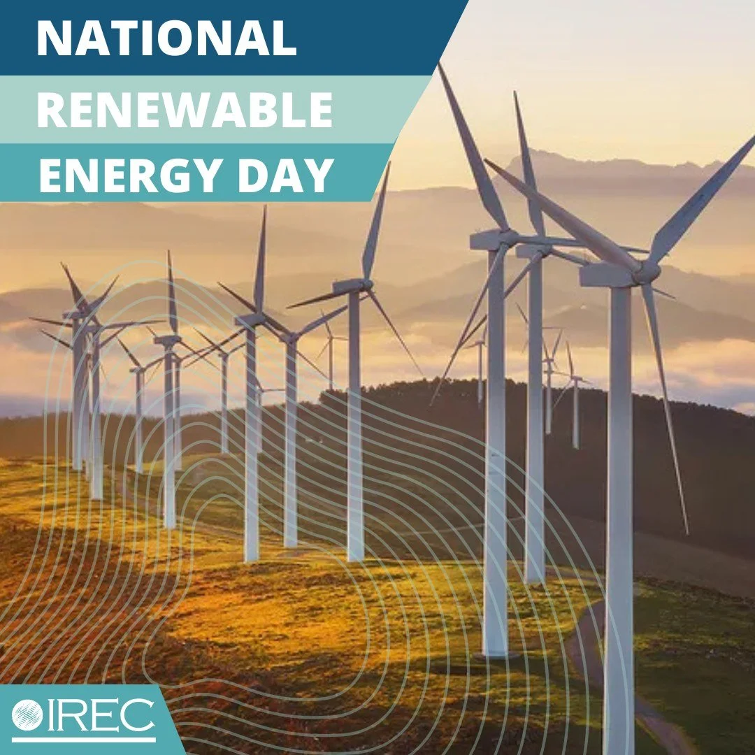Today is National Renewable Energy Day! From #solar to #wind and beyond, #renewableenergy is driving change for a greener planet. We're proud to celebrate the progress IREC has made in making #cleanenergy possible for millions of Americans through cu