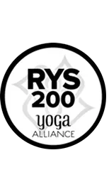 Logo mit dem Text 'RYS 200 Yoga' und 'Alliance'