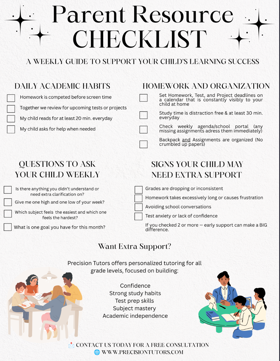 Parent Resource Checklist